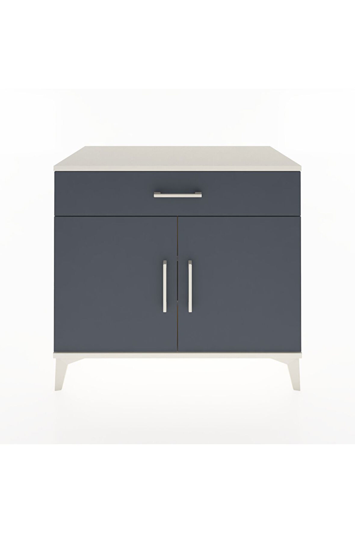 Hyperion Şifonyer 2 Raflı Tek Çekmeceli 2 Kapaklı 88x44x80 Aytaşı-Antrasit