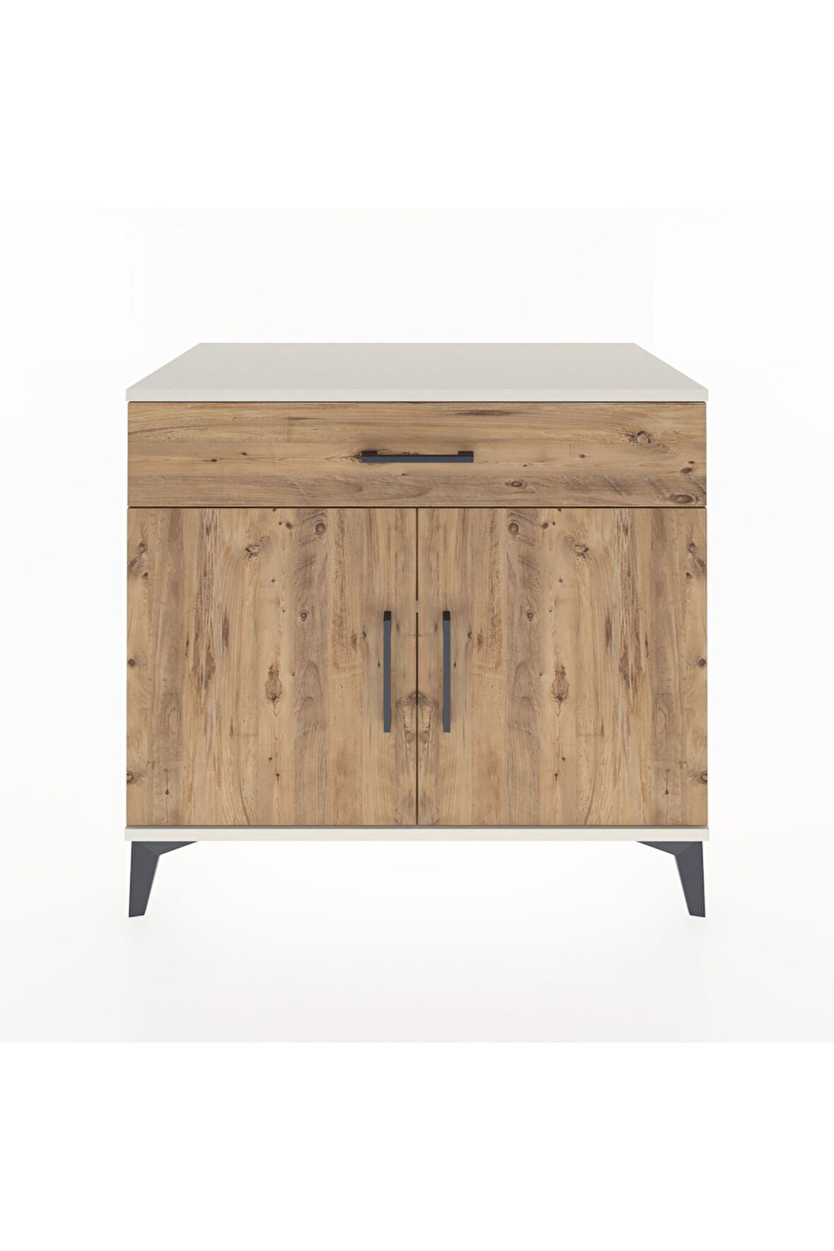 Hyperion Şifonyer 2 Raflı Tek Çekmeceli 2 Kapaklı 88x44x80 Aytaşı-Çam