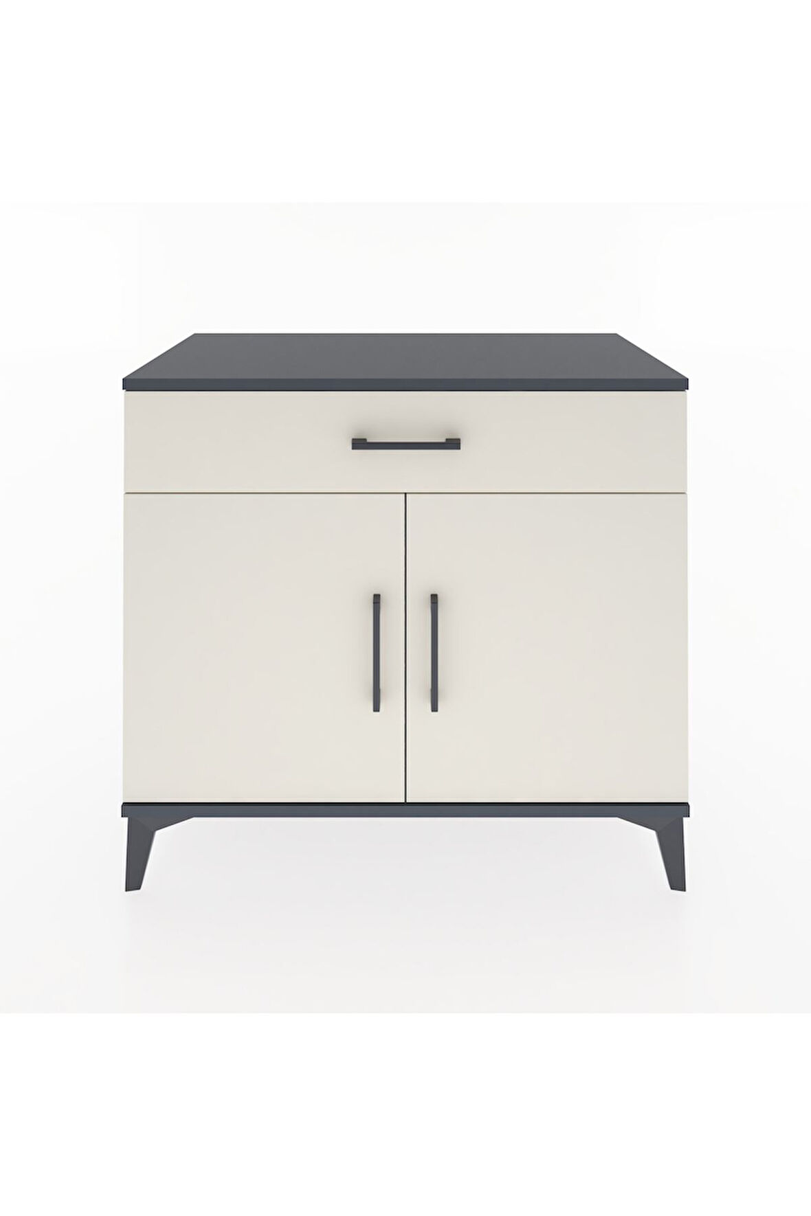 Hyperion Şifonyer 2 Raflı Tek Çekmeceli 2 Kapaklı 88x44x80 Antrasit-Aytaşı