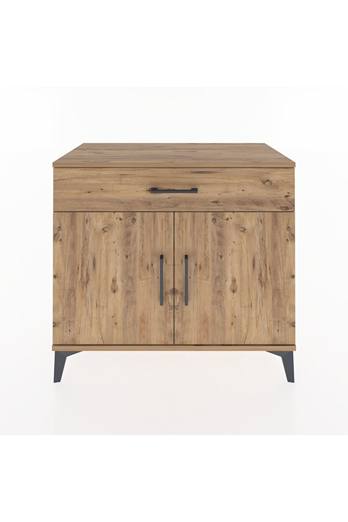 Hyperion Şifonyer 2 Raflı Tek Çekmeceli 2 Kapaklı 88x44x80 Çam-Çam