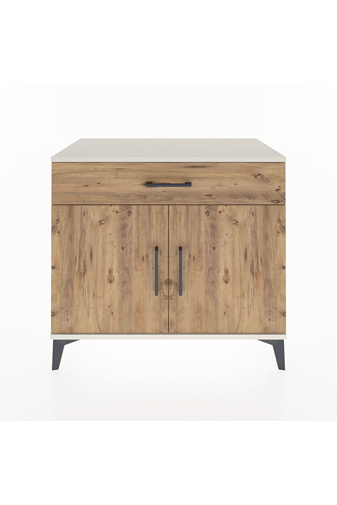 Hyperion Şifonyer Tek Raflı Tek Çekmeceli 2 Kapaklı 88x44x80 Aytaşı-Çam