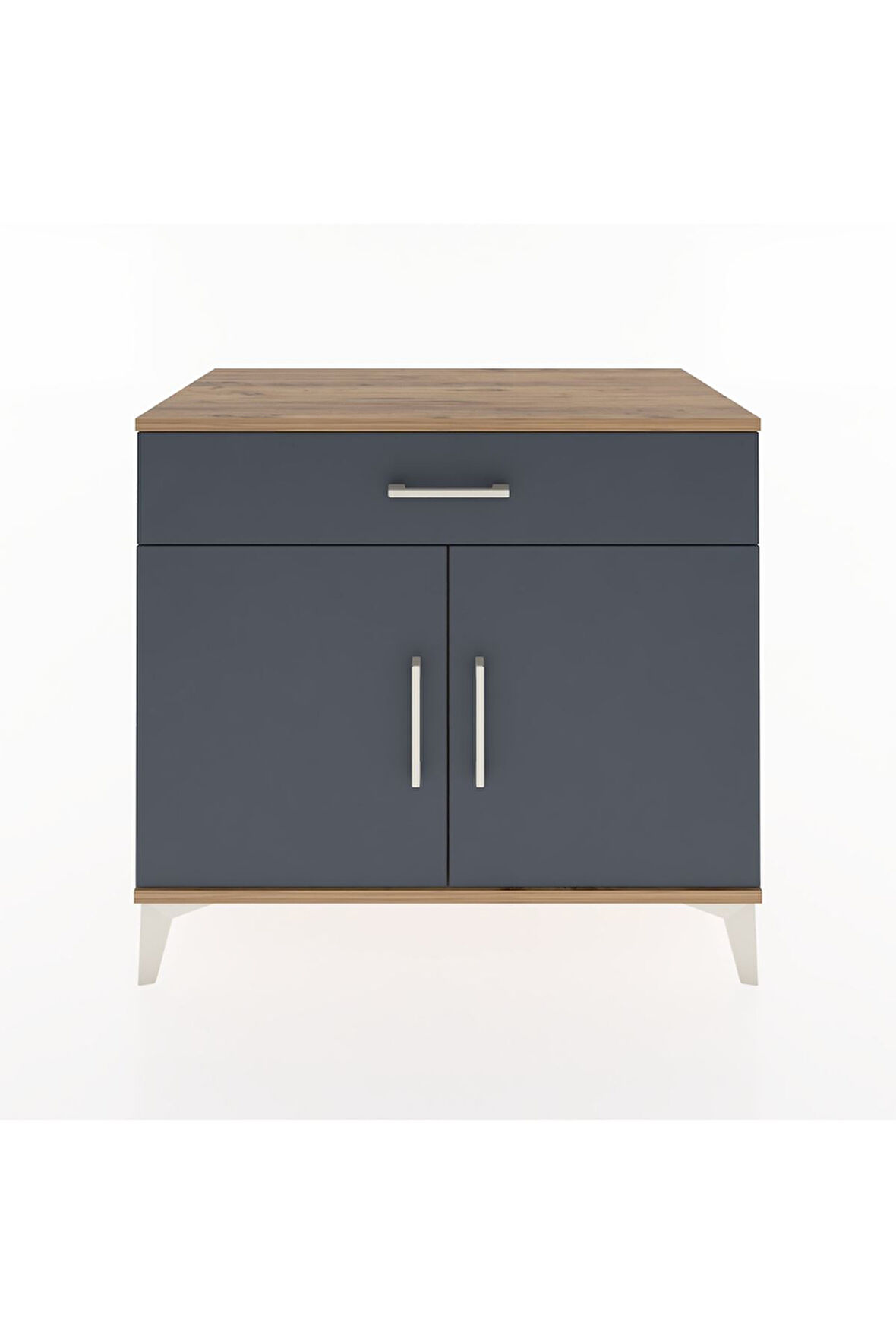 Hyperion Şifonyer Tek Çekmeceli 2 Kapaklı 88x44x80 Çam-Antrasit