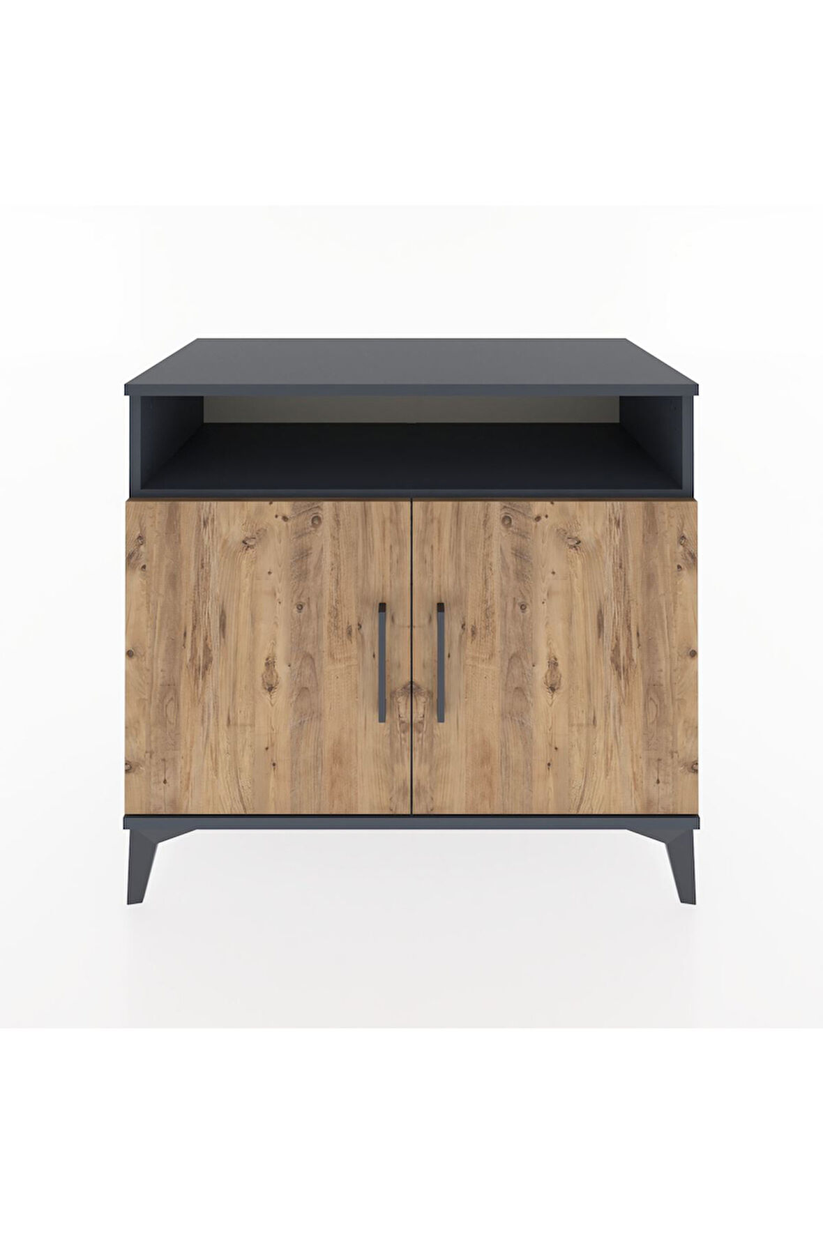 Hyperion Şifonyer 2 Raflı 2 Kapaklı 88x44x80 Antrasit-Çam