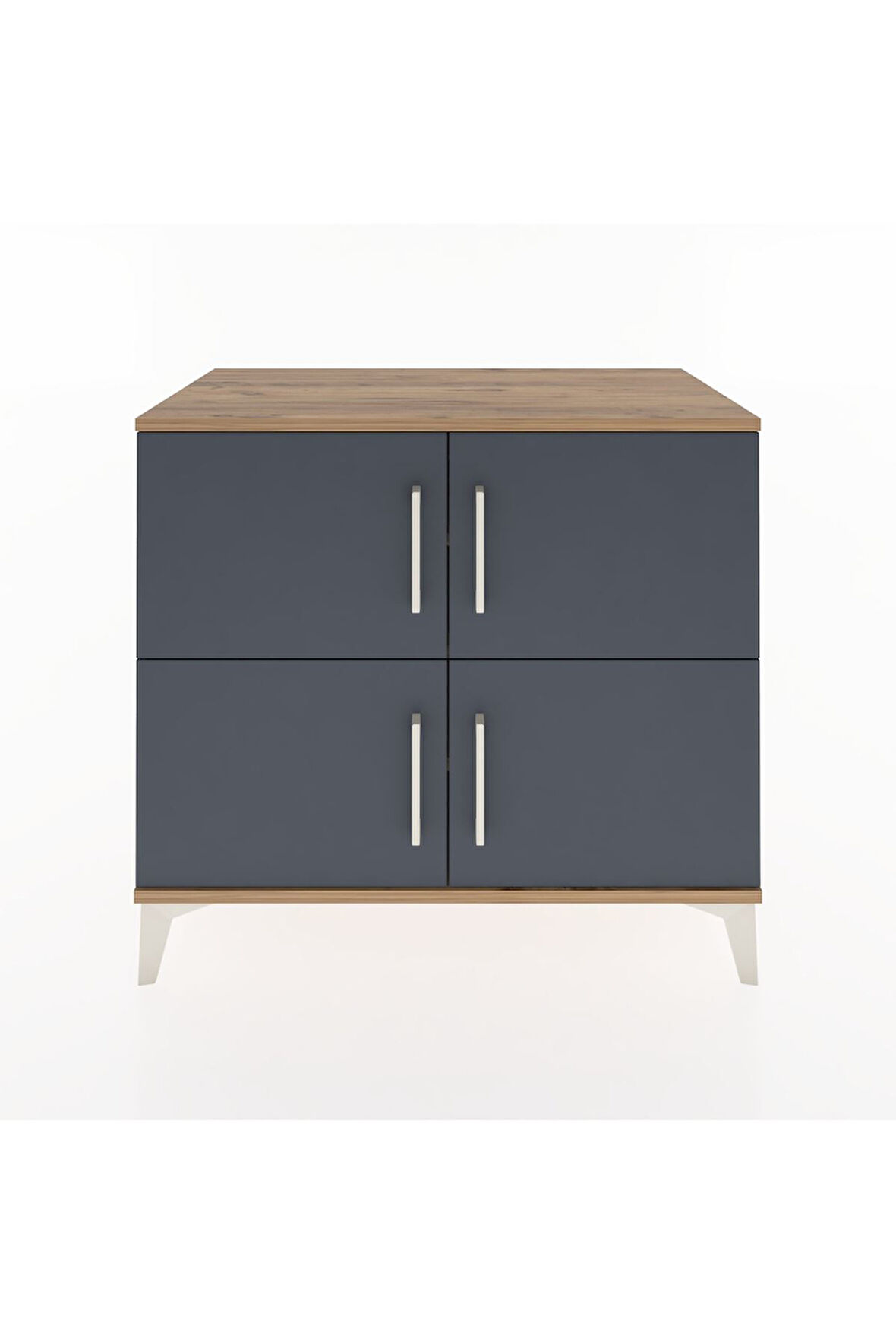 Hyperion Şifonyer 4 Raflı 4 Kapaklı 88x44x80 Çam-Antrasit