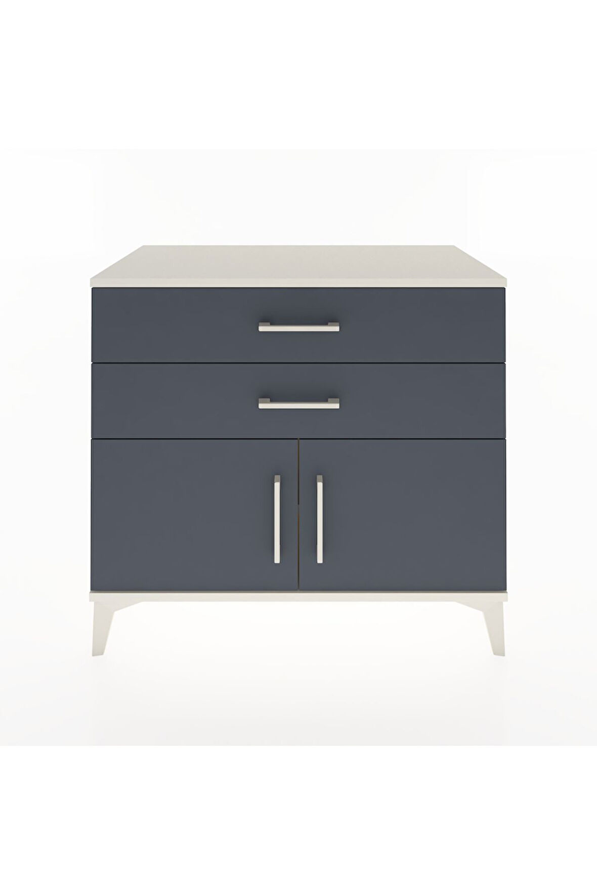 Hyperion Şifonyer Tek Raflı 2 Çekmeceli 2 Kapaklı 88x44x80 Aytaşı-Antrasit