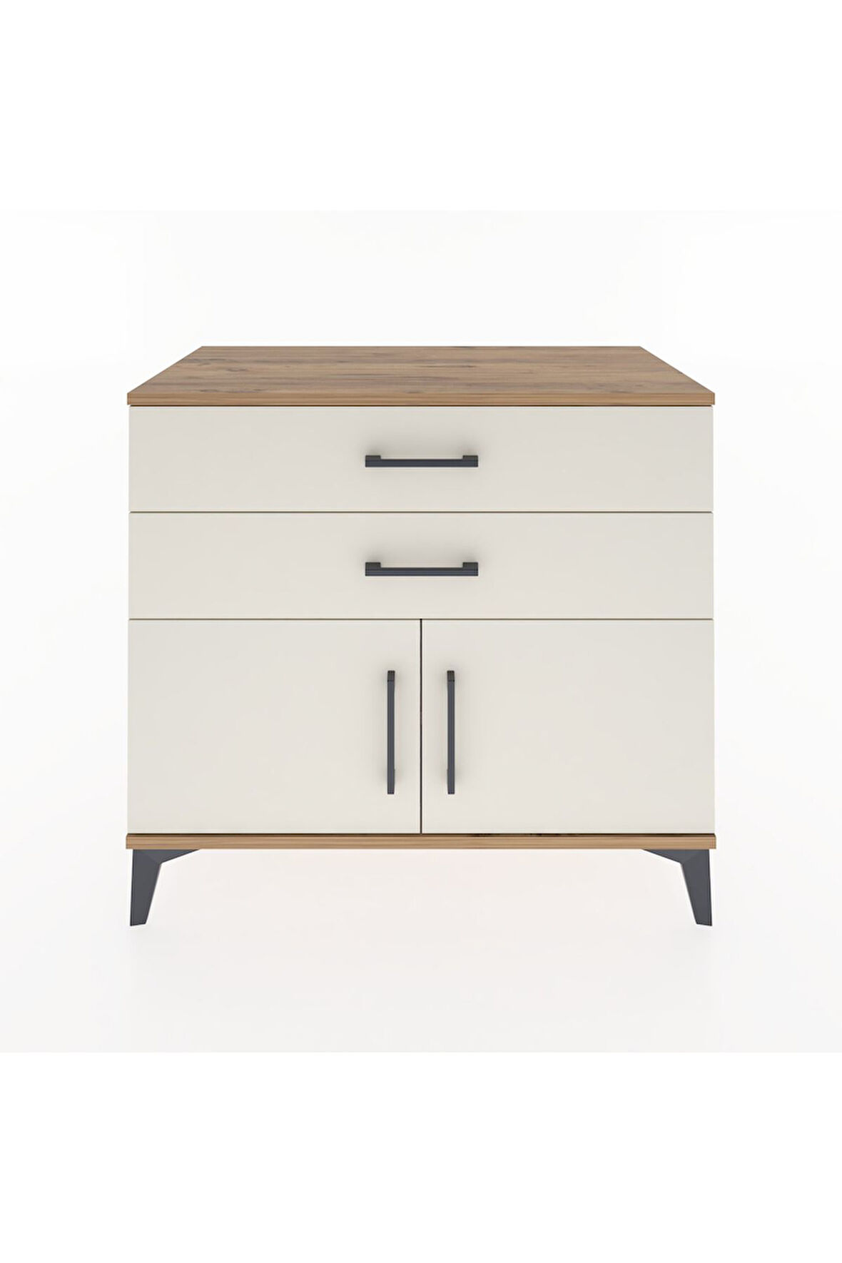 Hyperion Şifonyer Tek Raflı 2 Çekmeceli 2 Kapaklı 88x44x80 Çam-Aytaşı