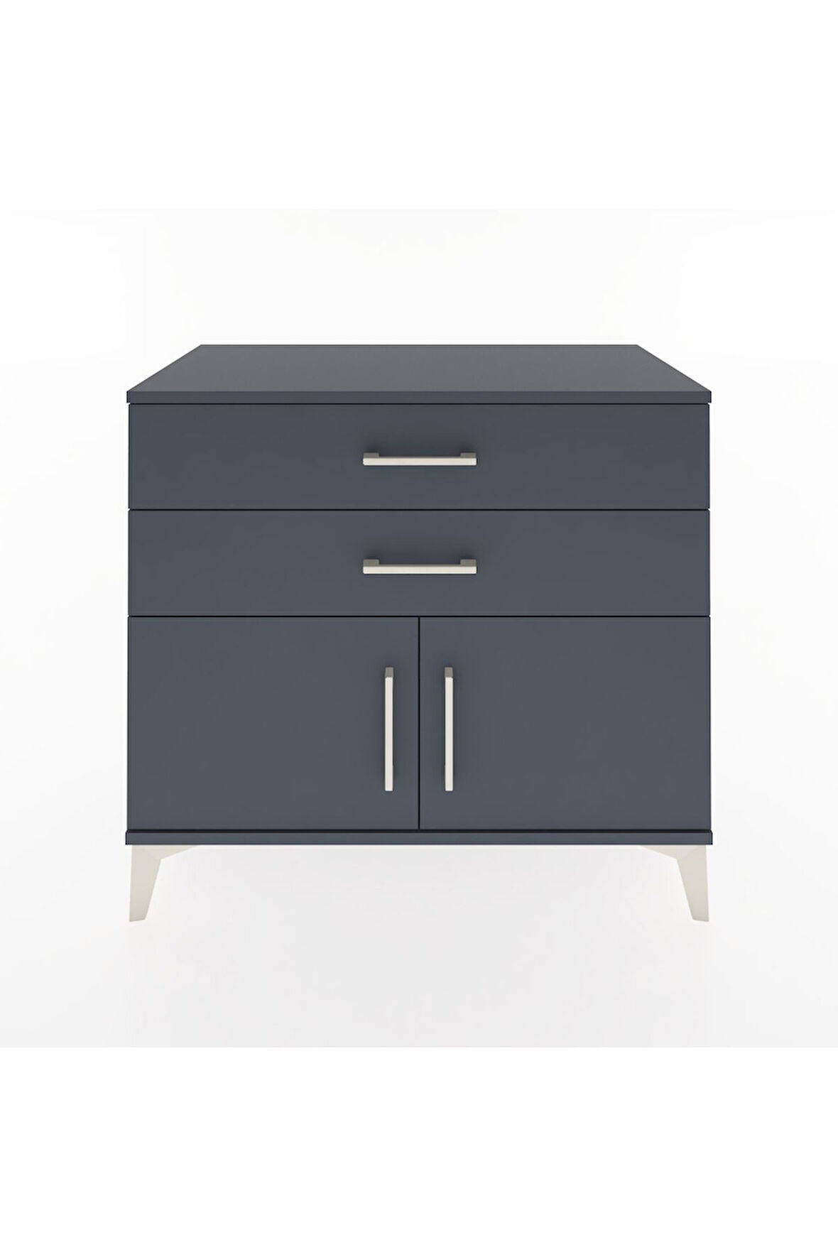 Hyperion Şifonyer 2 Çekmeceli 2 Kapaklı 88x44x80 Antrasit-Antrasit