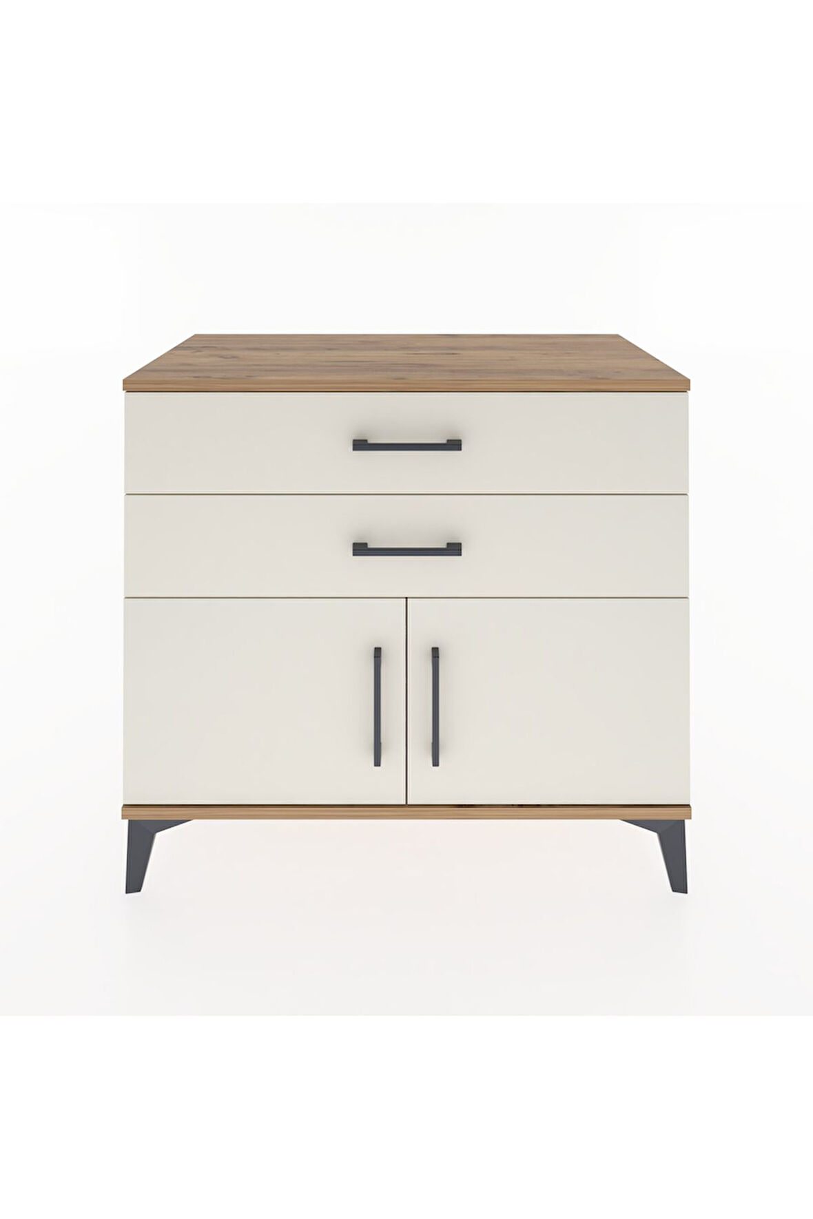 Hyperion Şifonyer 2 Çekmeceli 2 Kapaklı 88x44x80 Çam-Aytaşı