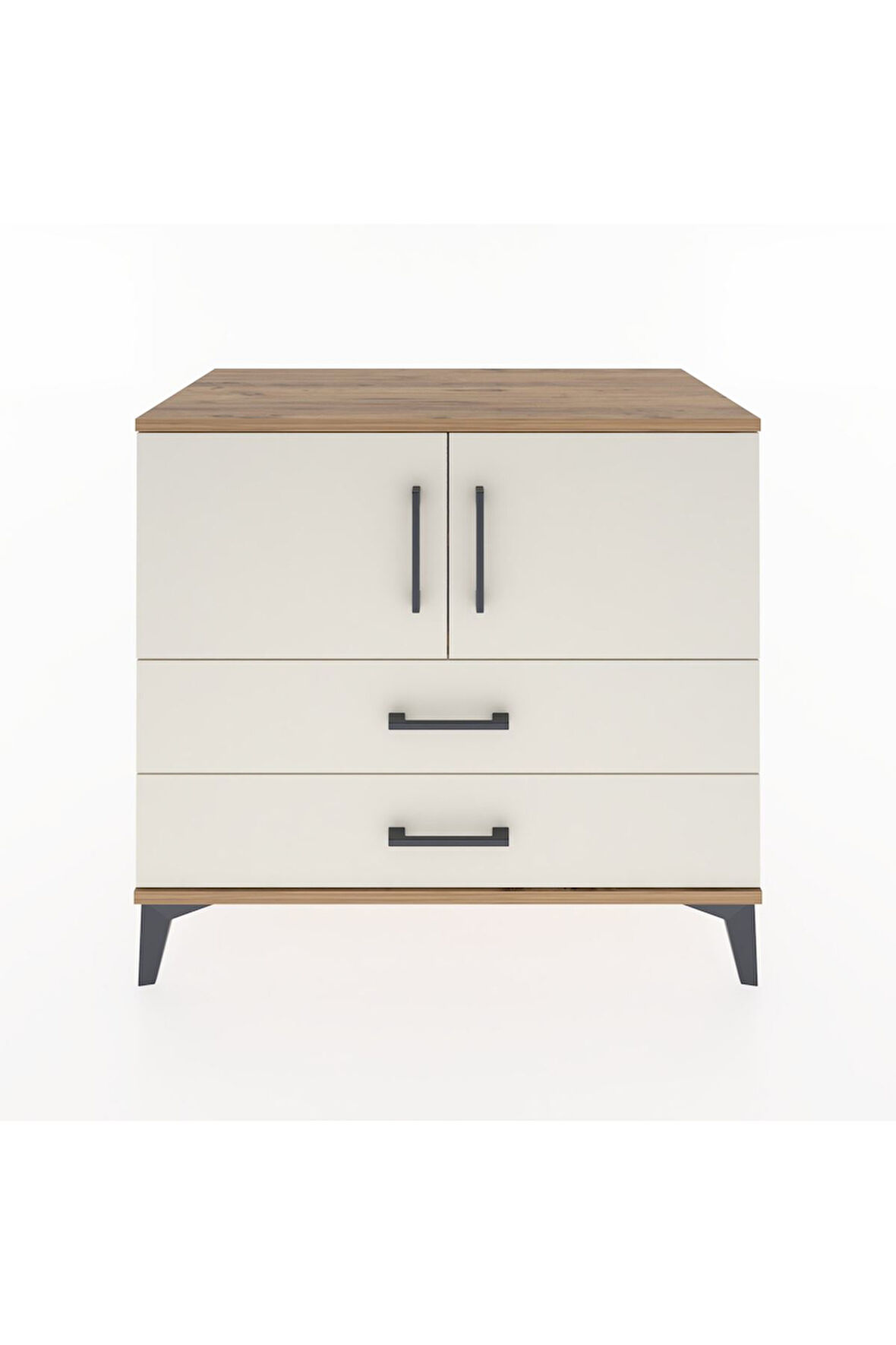 Hyperion Şifonyer 2 Raflı 2 Çekmeceli 2 Kapaklı 88x44x80 Çam-Aytaşı