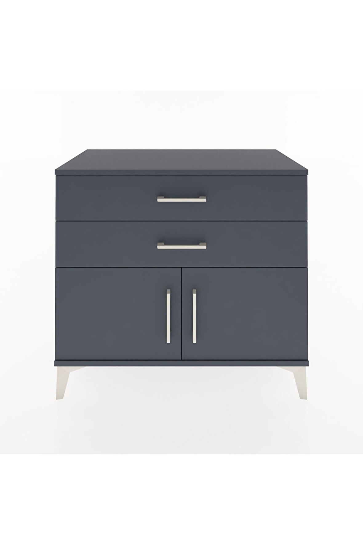 Hyperion Şifonyer 2 Çekmeceli 2 Kapaklı 88x44x80 Antrasit-Antrasit