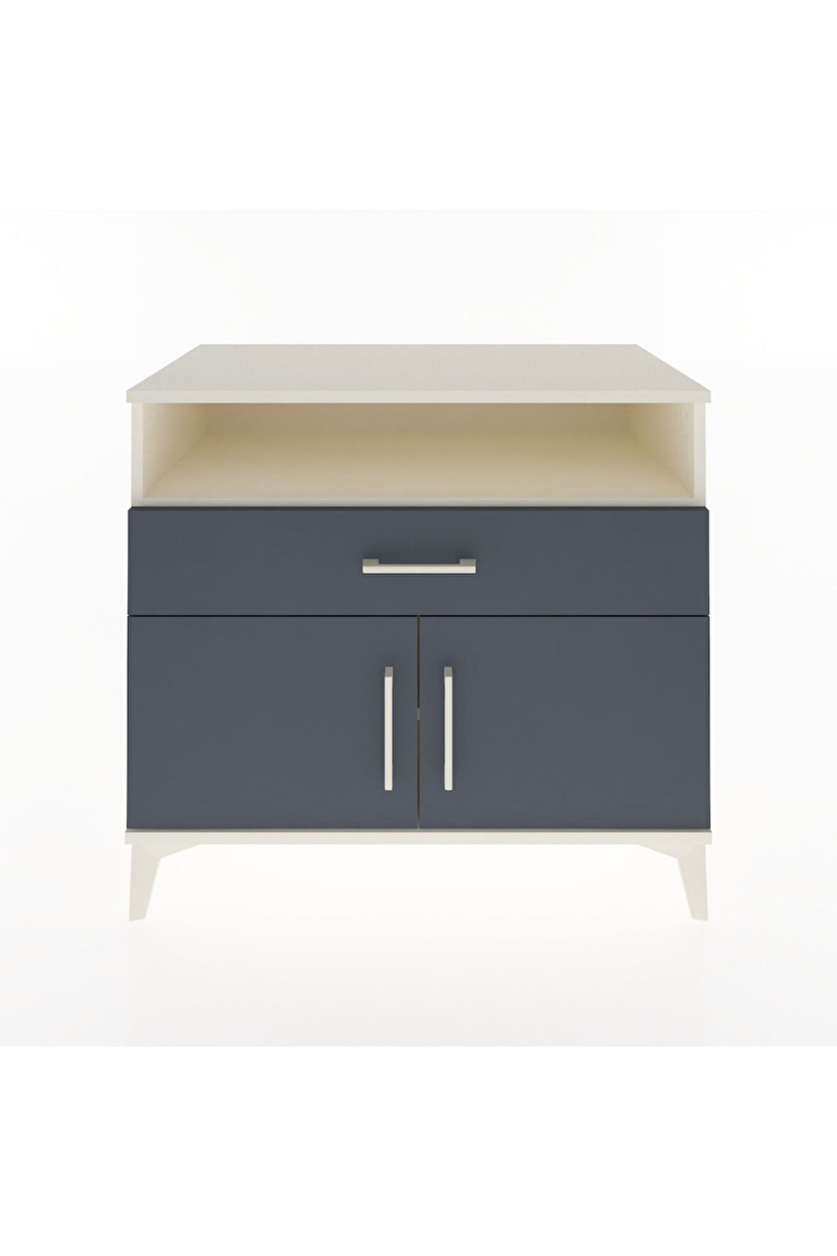 Hyperion Şifonyer 2 Raflı Tek Çekmeceli 2 Kapaklı 88x44x80 Aytaşı-Antrasit