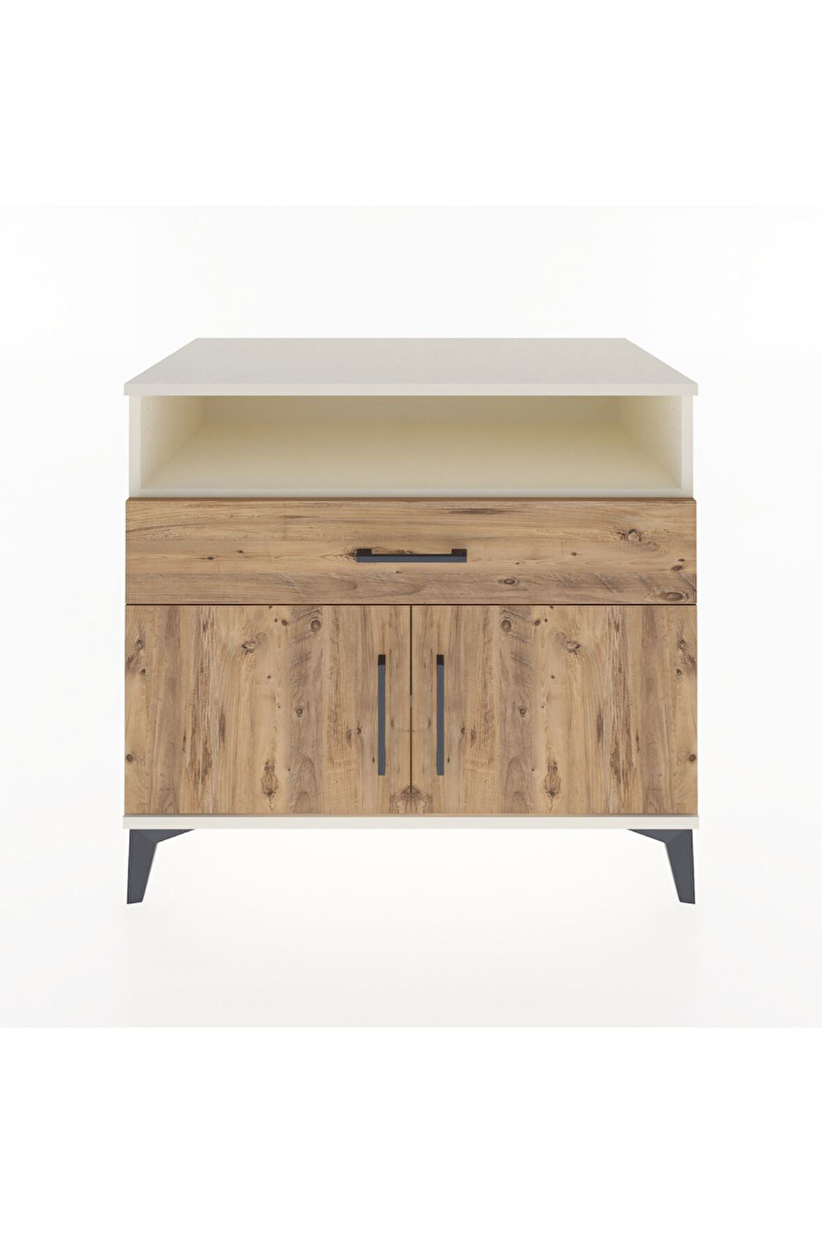 Hyperion Şifonyer 2 Raflı Tek Çekmeceli 2 Kapaklı 88x44x80 Aytaşı-Çam