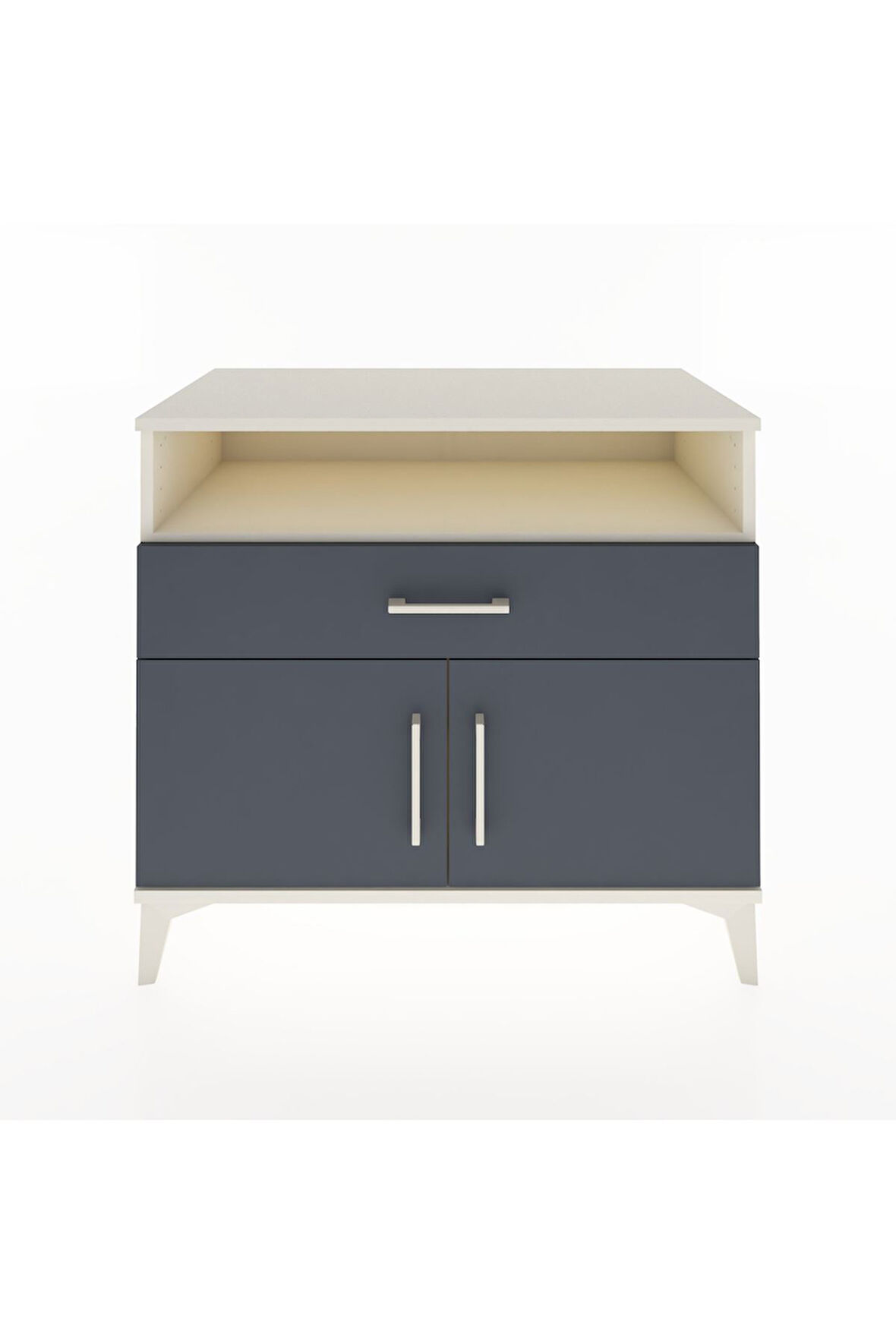 Hyperion Şifonyer Tek Raflı Tek Çekmeceli 2 Kapaklı 88x44x80 Aytaşı-Antrasit