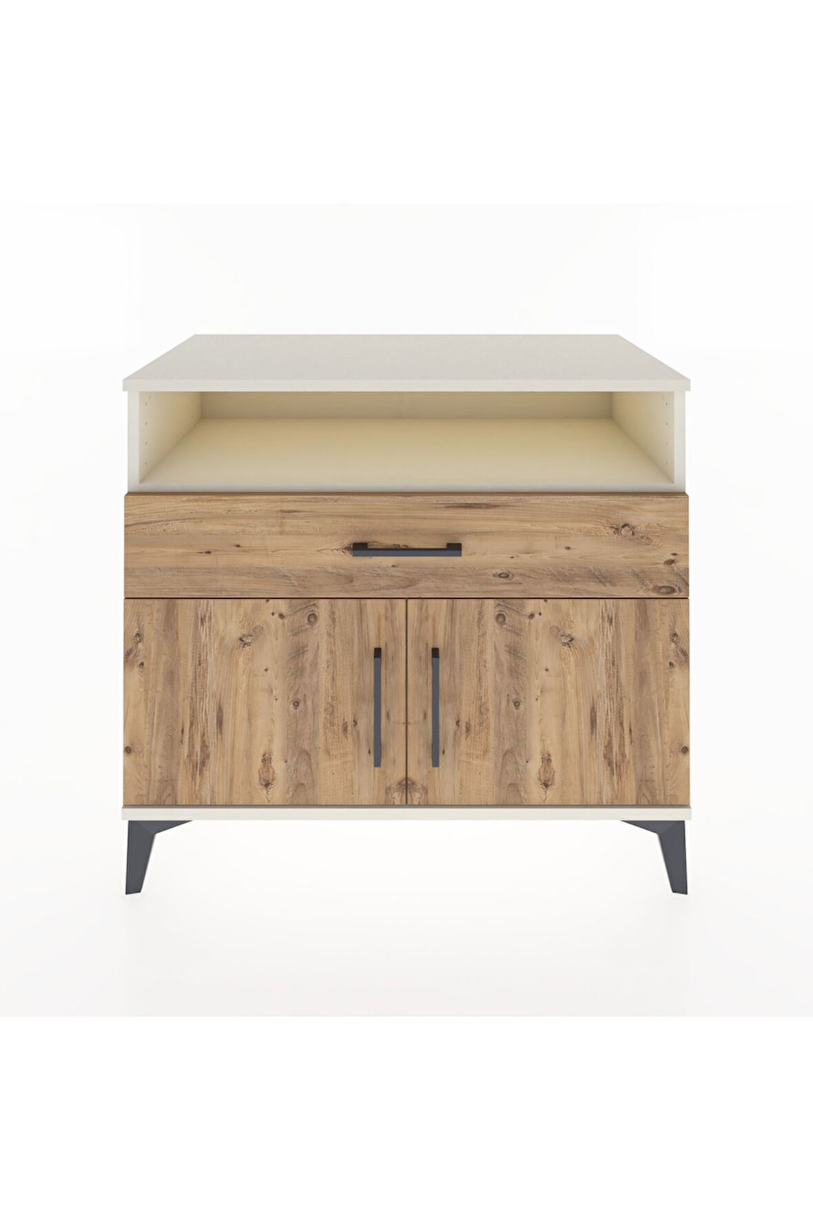 Hyperion Şifonyer Tek Raflı Tek Çekmeceli 2 Kapaklı 88x44x80 Aytaşı-Çam