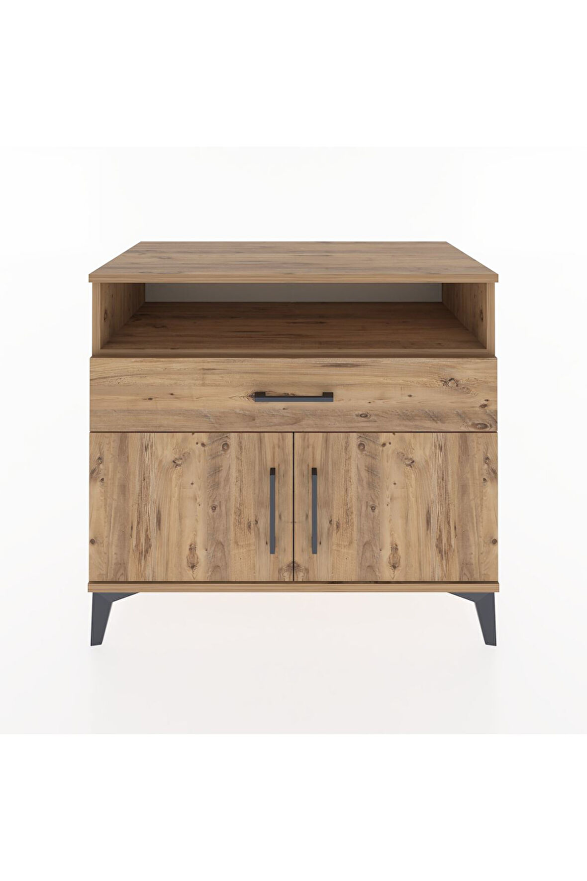 Hyperion Şifonyer Tek Raflı Tek Çekmeceli 2 Kapaklı 88x44x80 Çam-Çam