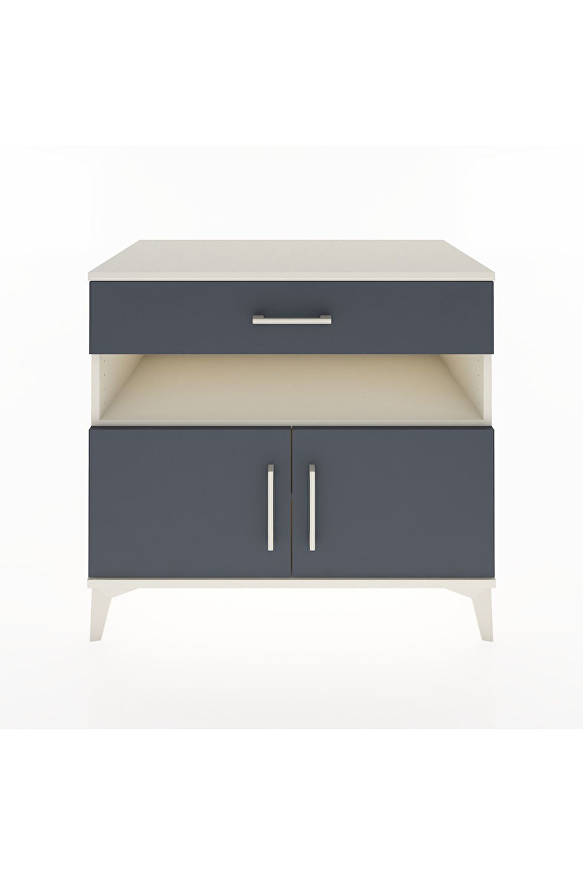 Hyperion Şifonyer 2 Raflı Tek Çekmeceli 2 Kapaklı 88x44x80 Aytaşı-Antrasit