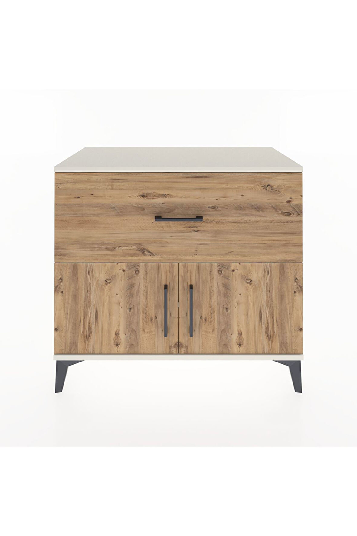 Hyperion Şifonyer Tek Raflı Tek Çekmeceli 2 Kapaklı 88x44x80 Aytaşı-Çam