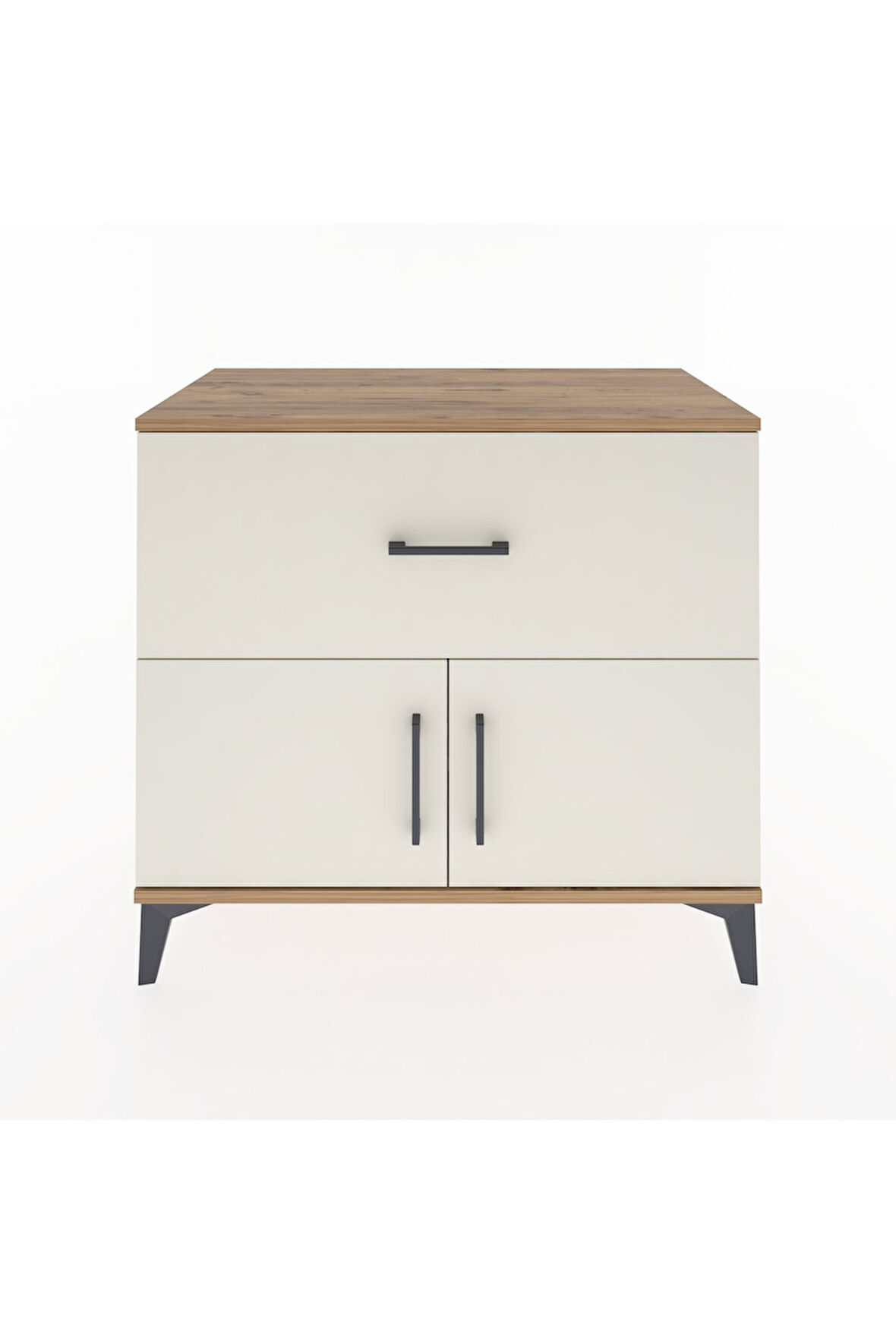 Hyperion Şifonyer Tek Raflı Tek Çekmeceli 2 Kapaklı 88x44x80 Çam-Aytaşı