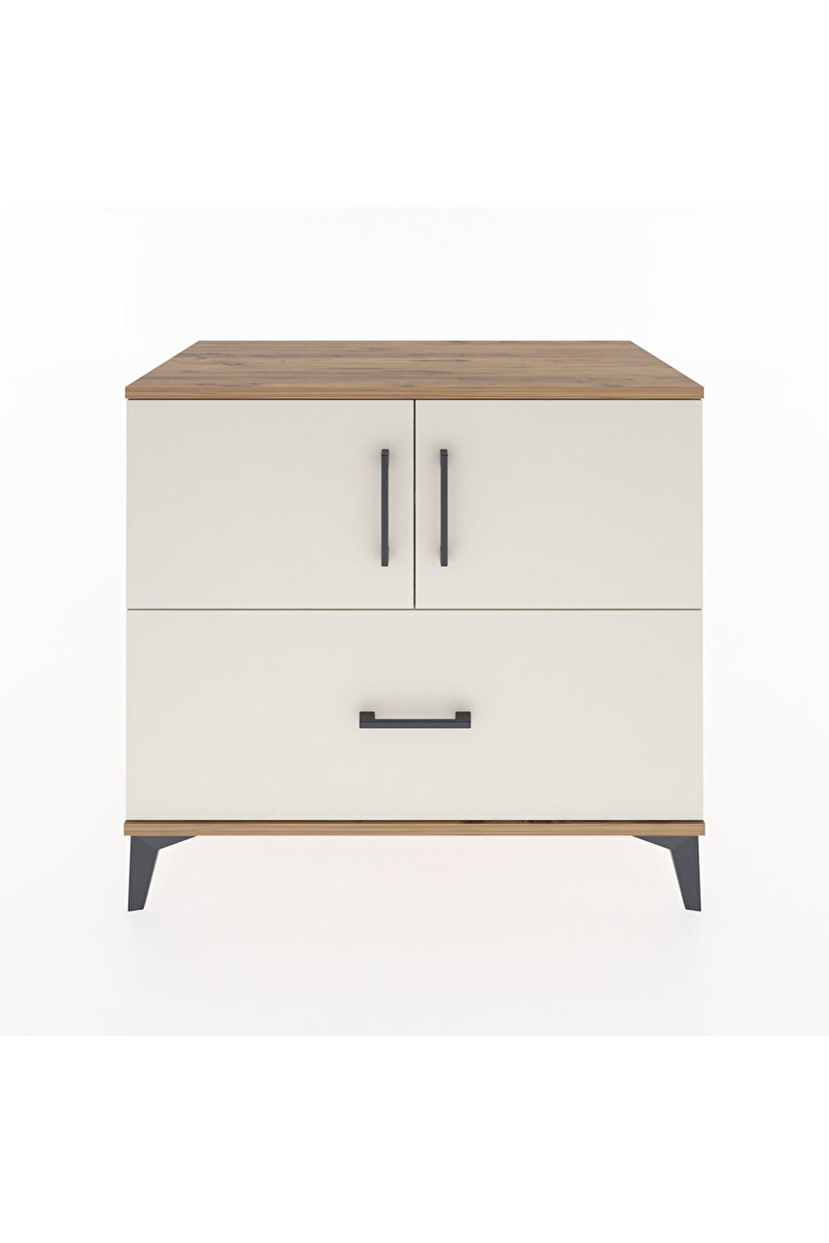 Hyperion Şifonyer 2 Raflı Tek Çekmeceli 2 Kapaklı 88x44x80 Çam-Aytaşı