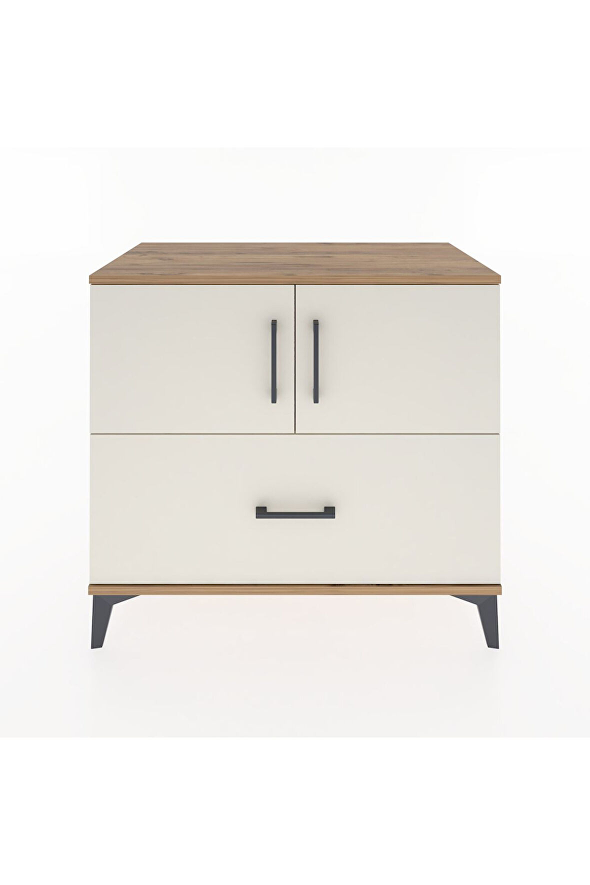 Hyperion Şifonyer Tek Raflı Tek Çekmeceli 2 Kapaklı 88x44x80 Çam-Aytaşı