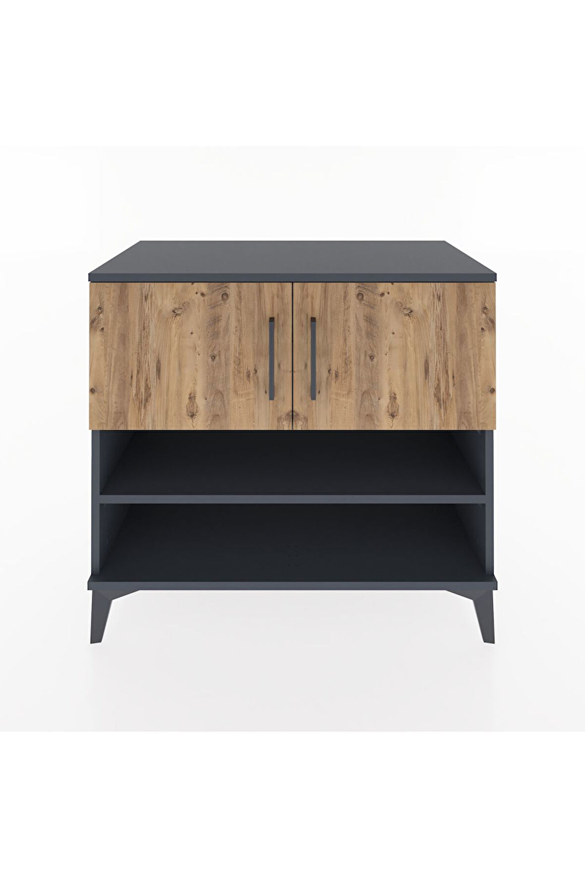 Hyperion Şifonyer 2 Raflı 2 Kapaklı 88x44x80 Antrasit-Çam