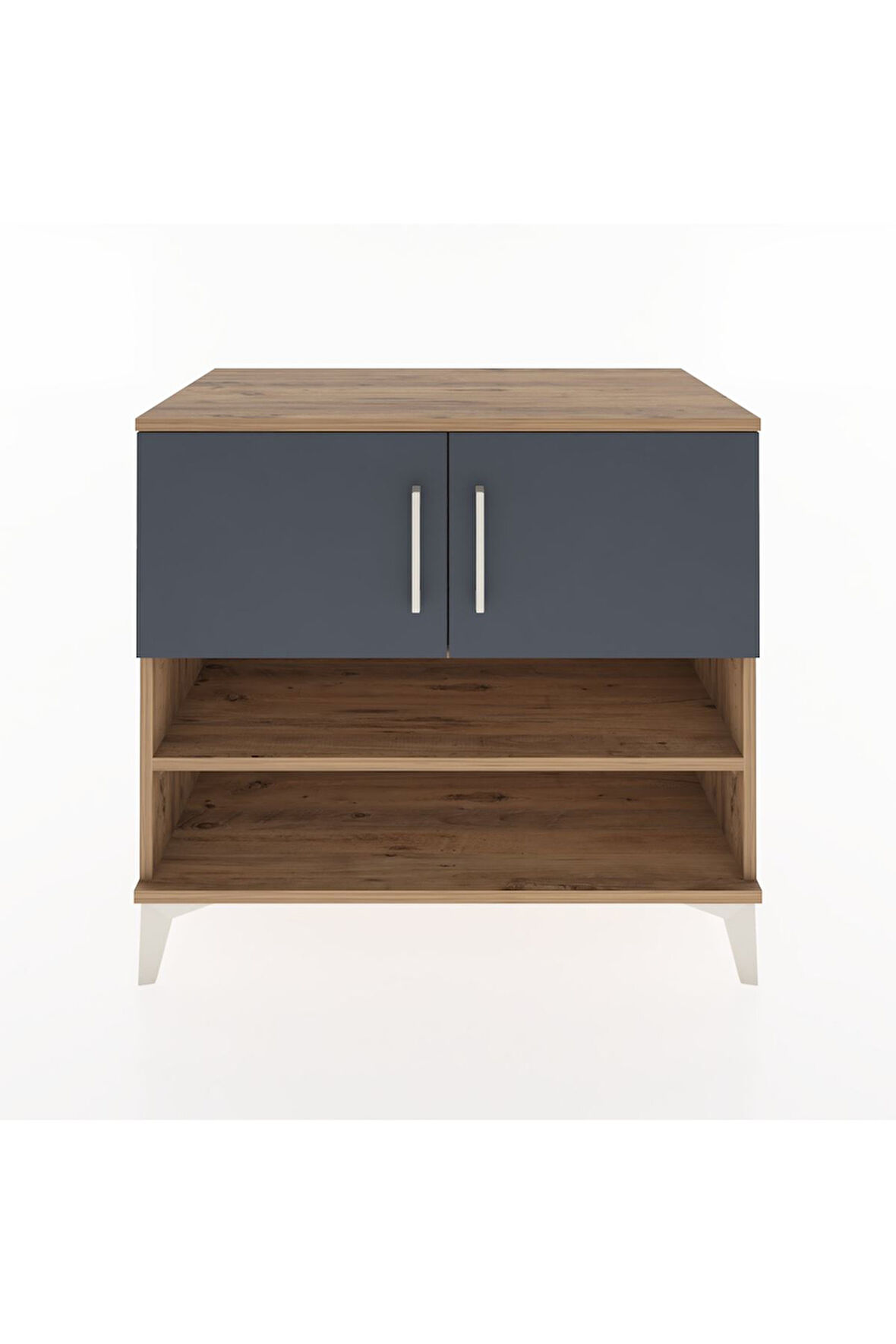 Hyperion Şifonyer 2 Raflı 2 Kapaklı 88x44x80 Çam-Antrasit