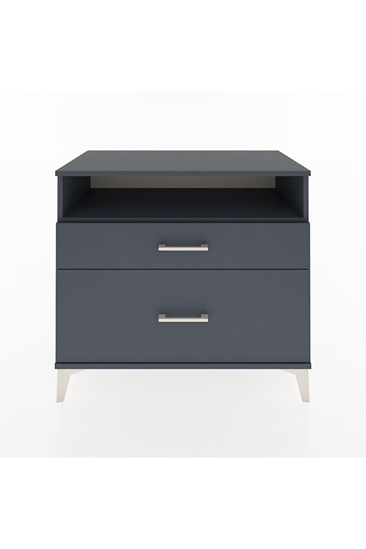 Hyperion Şifonyer Tek Raflı 2 Çekmeceli 88x44x80 Antrasit-Antrasit