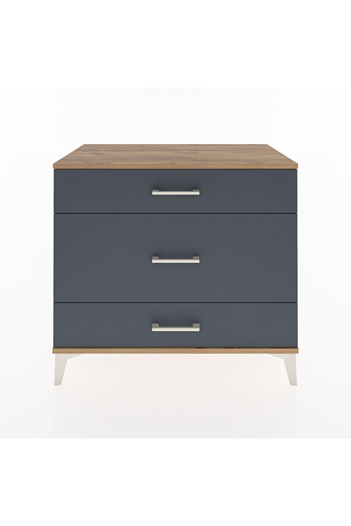 Hyperion Şifonyer 3 Çekmeceli 88x44x80 Çam-Antrasit