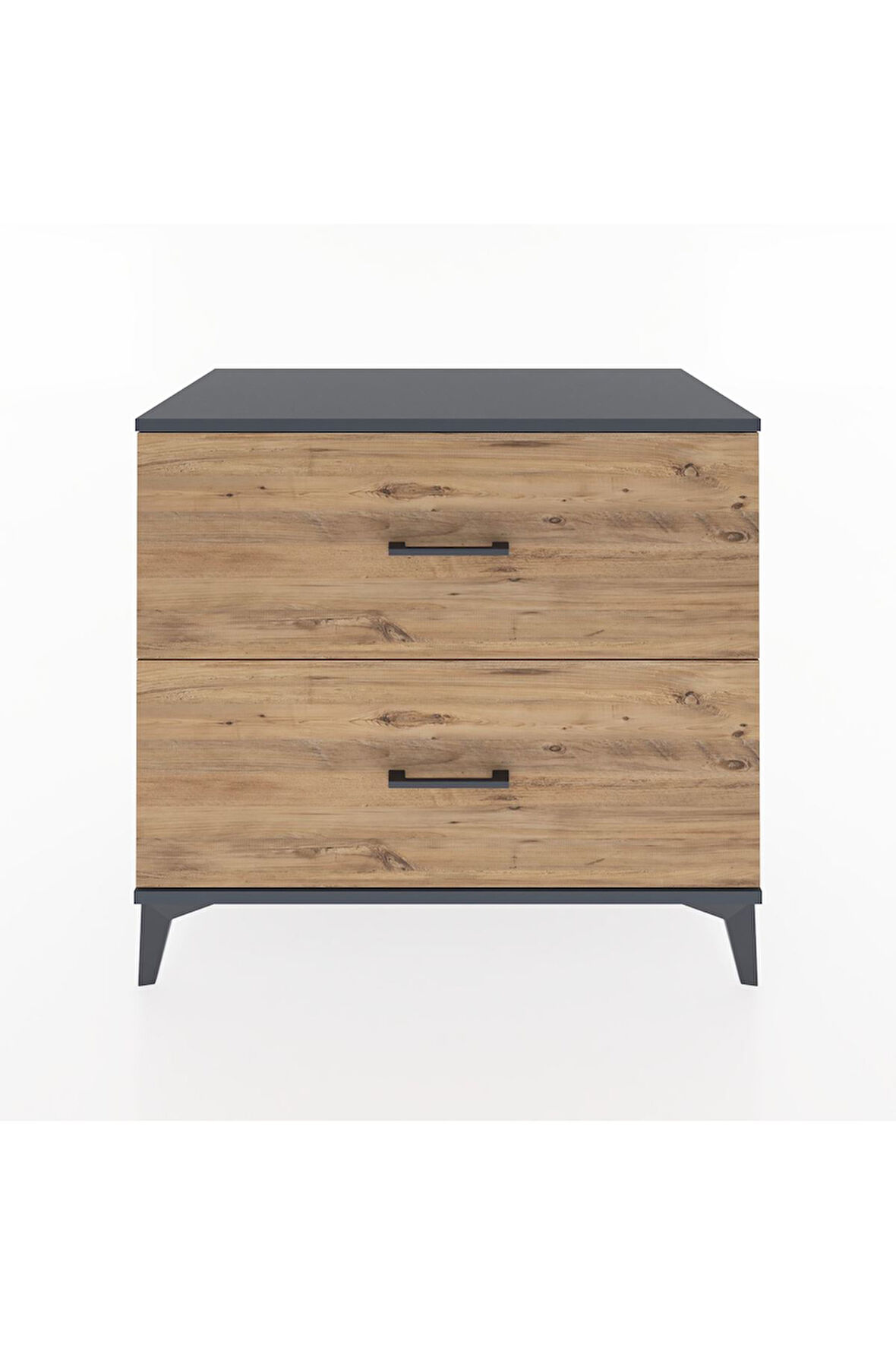 Hyperion Şifonyer 2 Çekmeceli 88x44x80 Antrasit-Çam