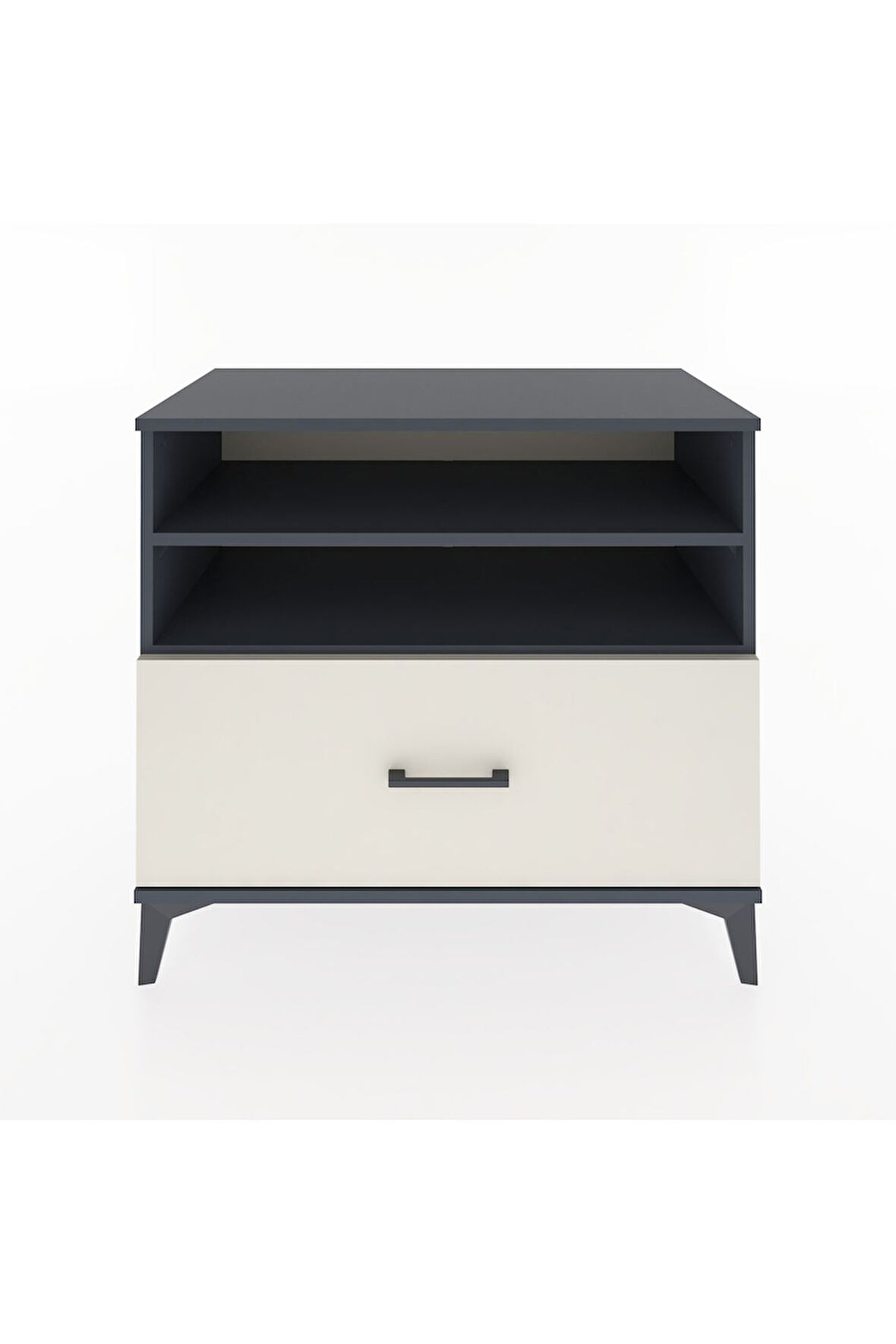 Hyperion Şifonyer 2 Raflı Tek Çekmeceli 88x44x80 Antrasit-Aytaşı