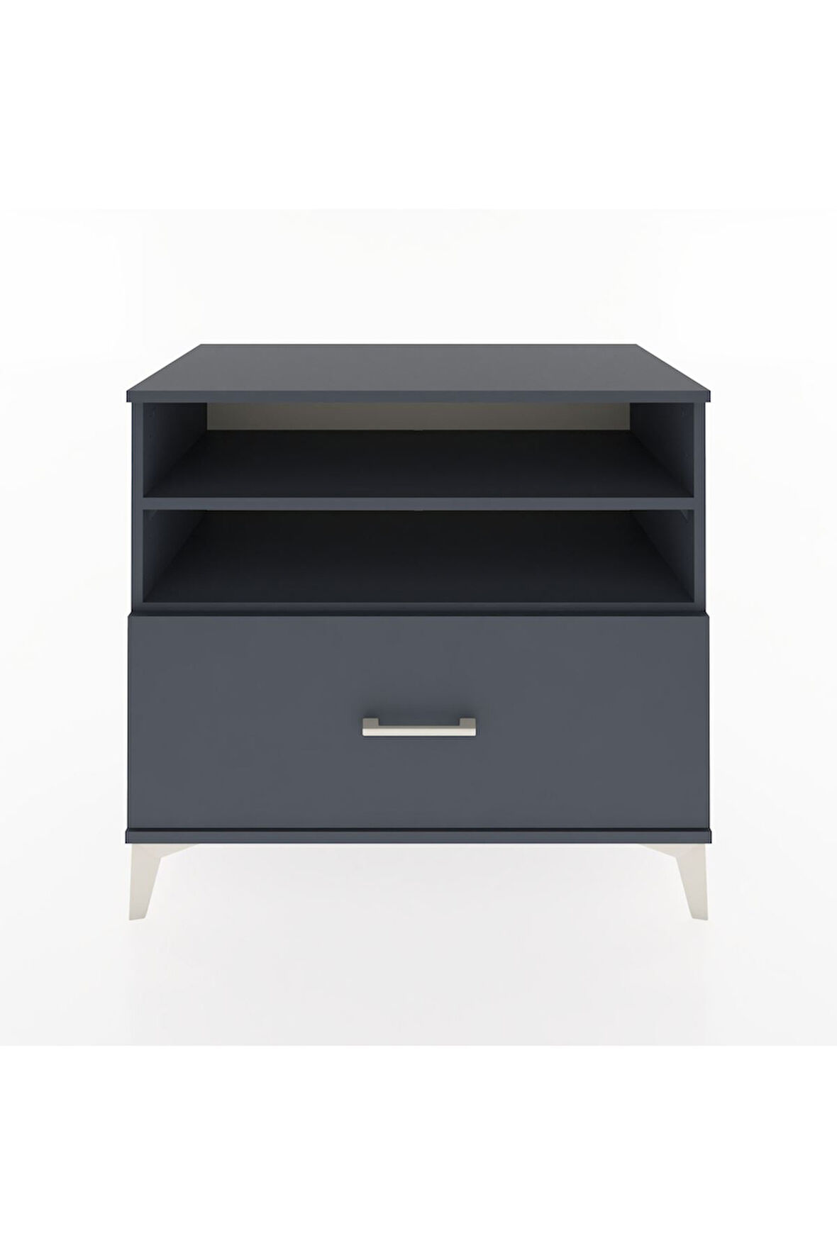 Hyperion Şifonyer 2 Raflı Tek Çekmeceli 88x44x80 Antrasit-Antrasit