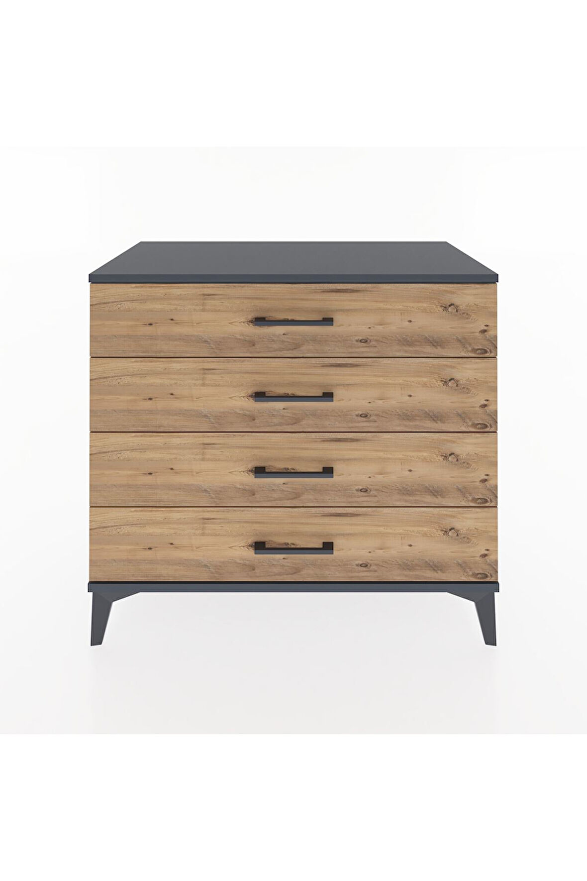 Hyperion Şifonyer 4 Çekmeceli 88x44x80 Antrasit-Çam