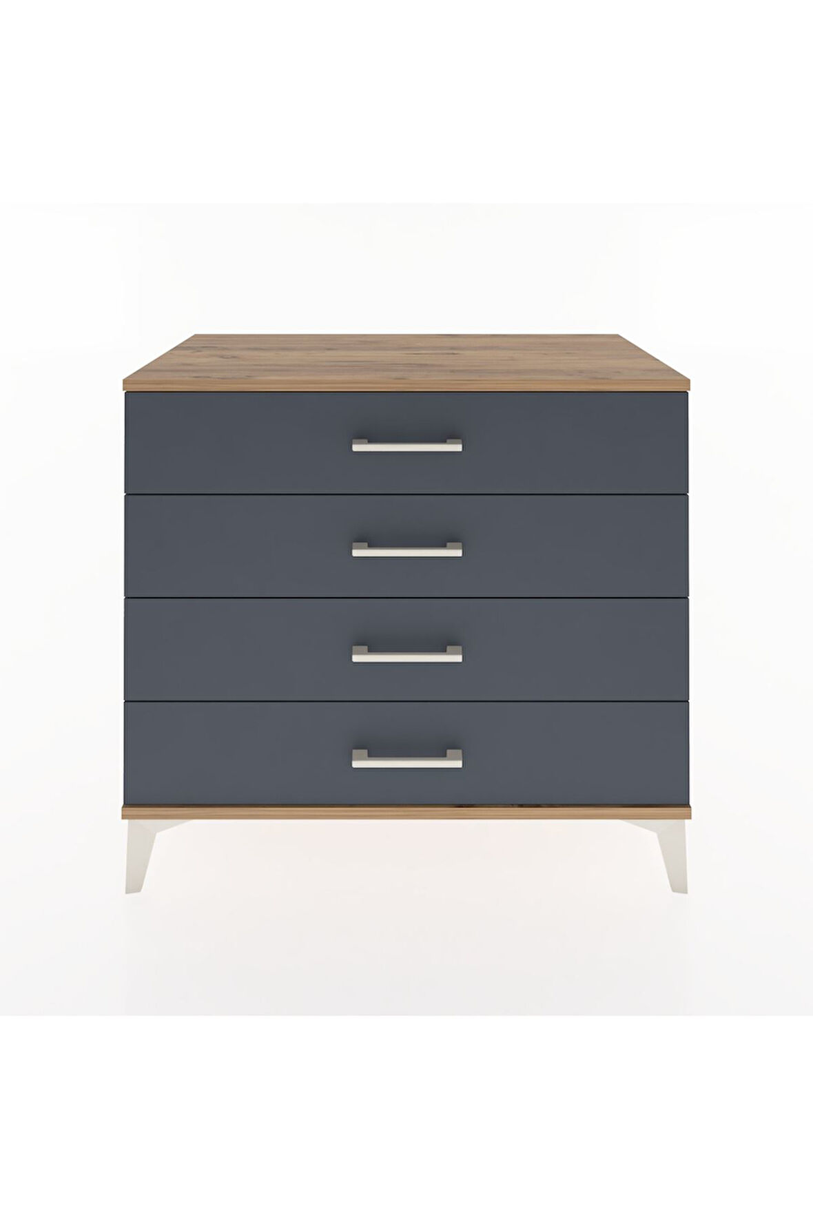 Hyperion Şifonyer 4 Çekmeceli 88x44x80 Çam-Antrasit