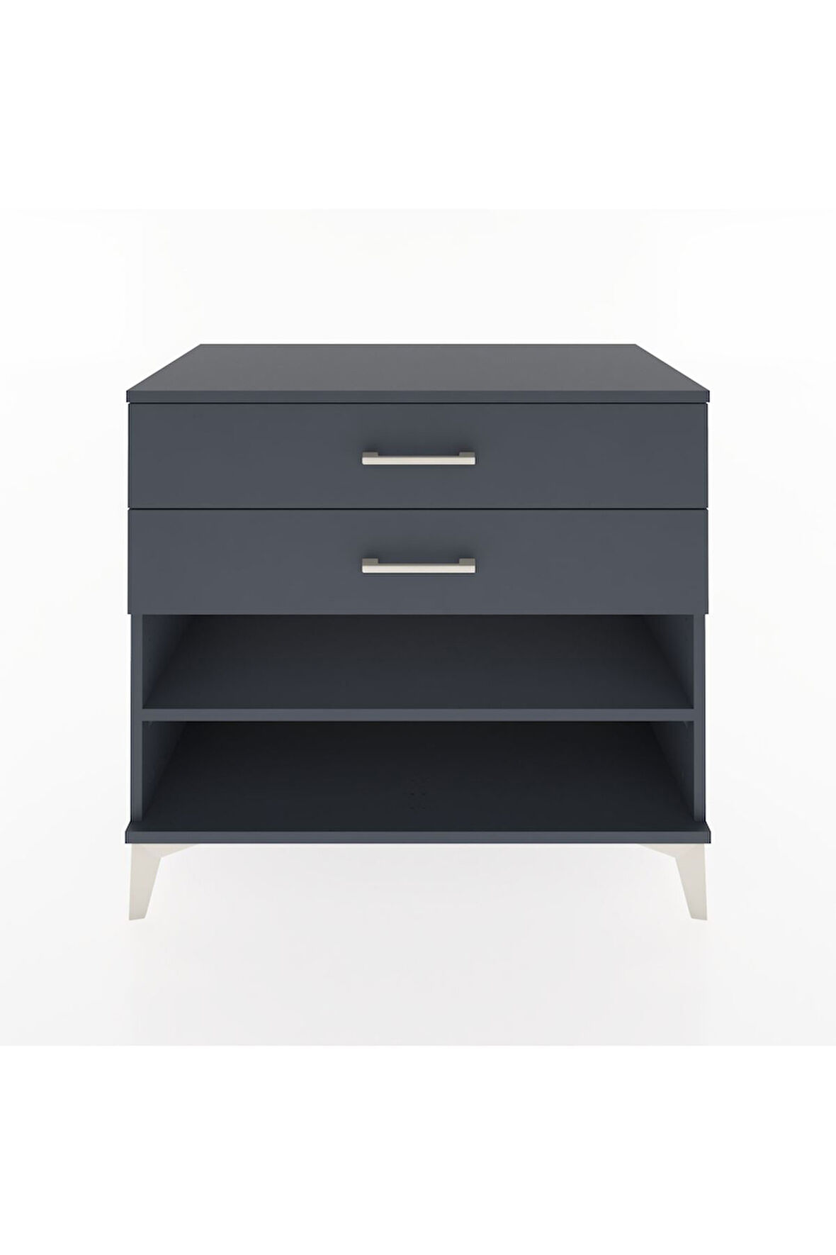 Hyperion Şifonyer Tek Raflı 2 Çekmeceli 88x44x80 Antrasit-Antrasit