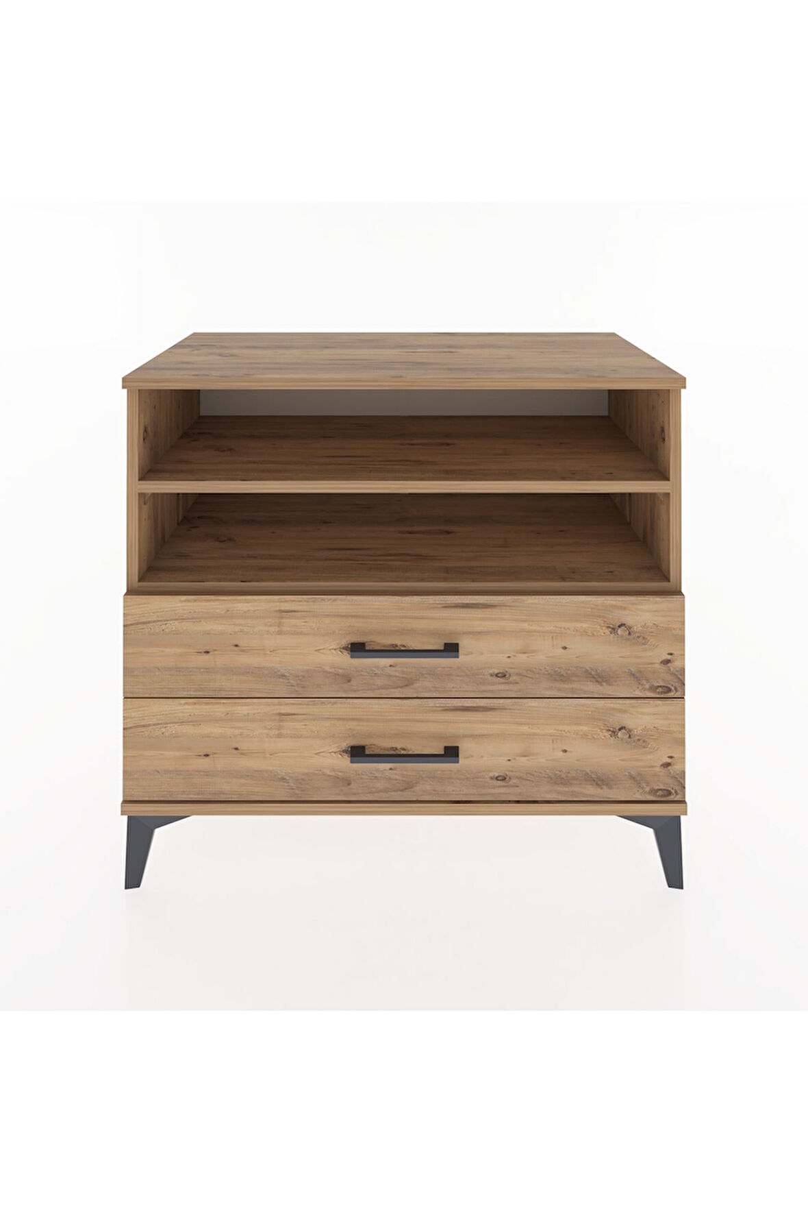 Hyperion Şifonyer 2 Raflı 2 Çekmeceli 88x44x80 Çam-Çam