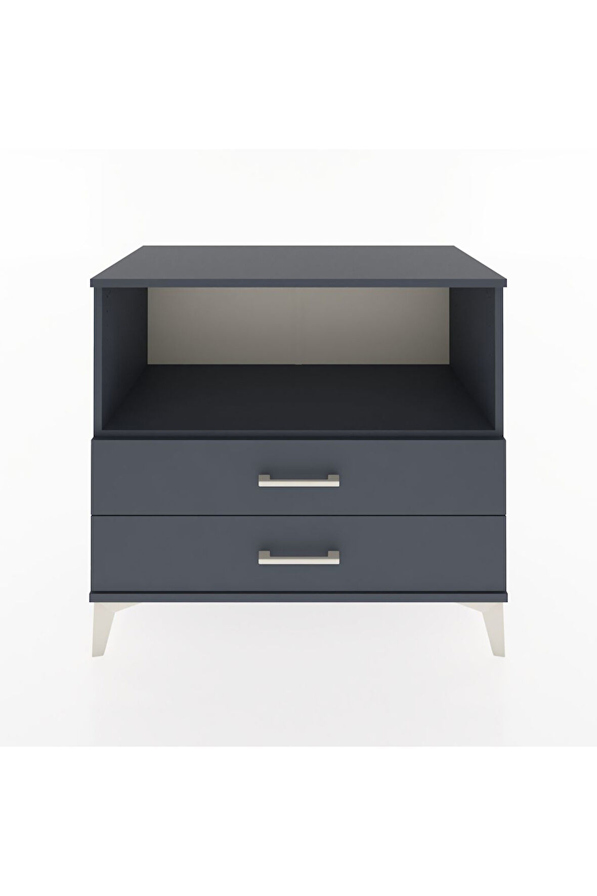 Hyperion Şifonyer Tek Raflı 2 Çekmeceli 88x44x80 Antrasit-Antrasit