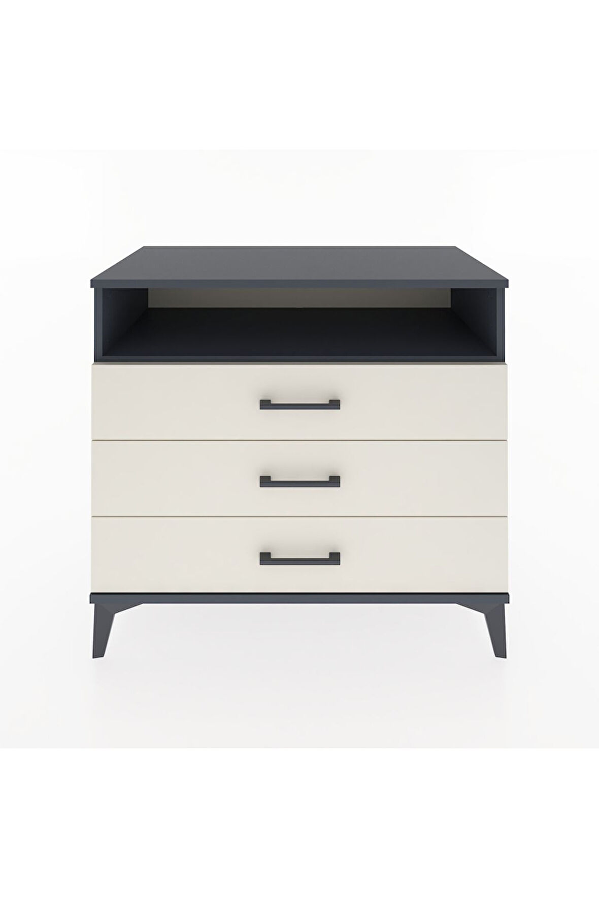 Hyperion Şifonyer Tek Raflı 3 Çekmeceli 88x44x80 Antrasit-Aytaşı