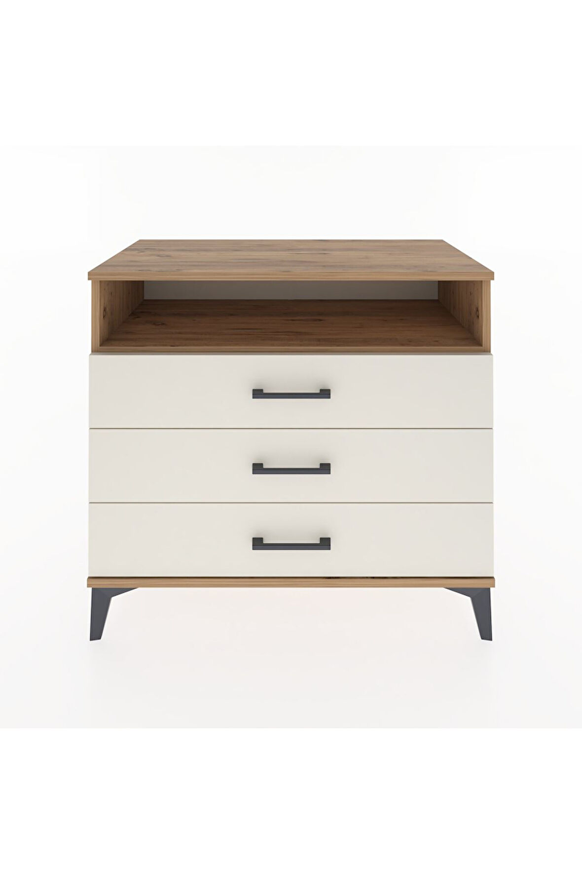 Hyperion Şifonyer Tek Raflı 3 Çekmeceli 88x44x80 Çam-Aytaşı