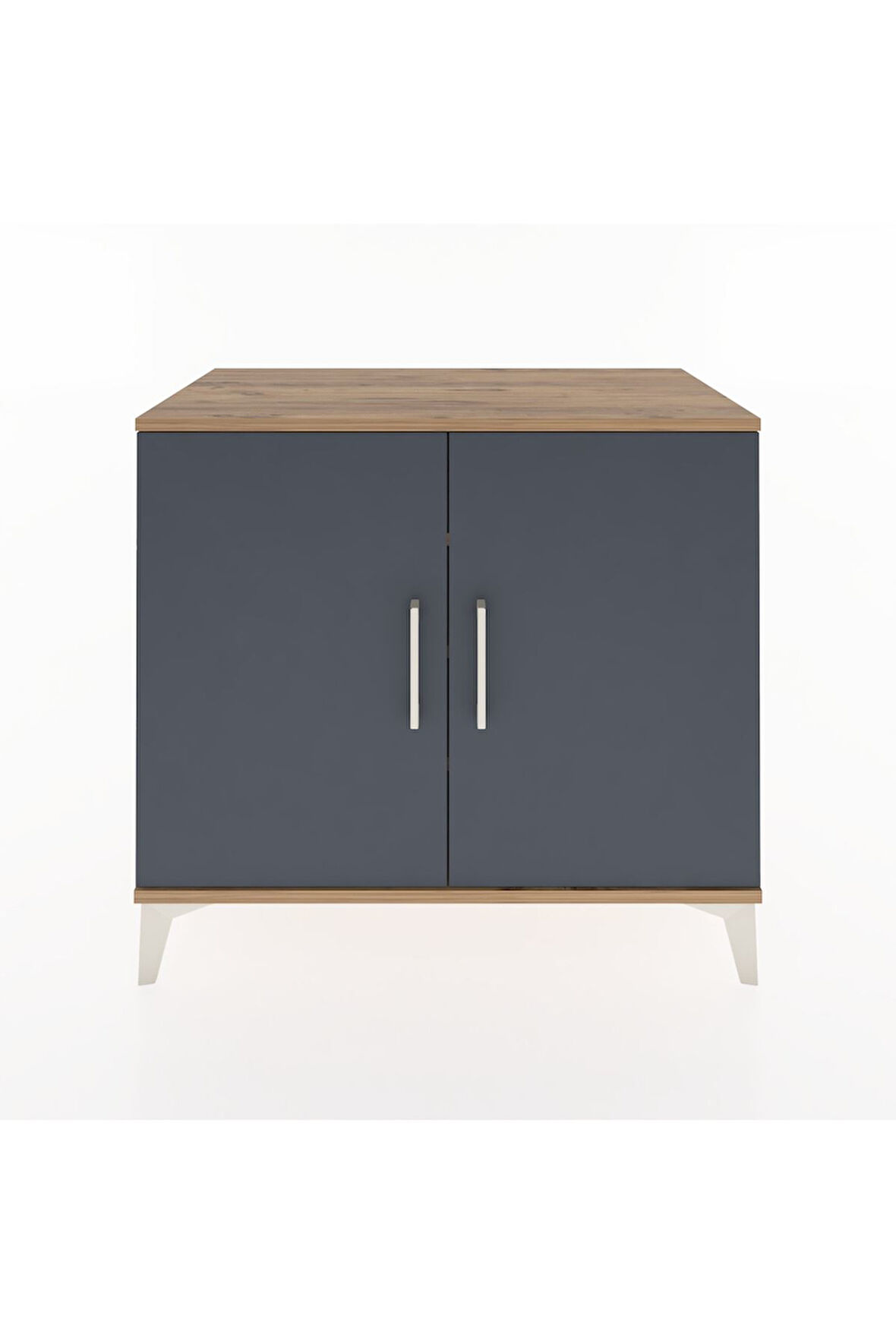 Hyperion Şifonyer 3 Raflı 2 Kapaklı 88x44x80 Çam-Antrasit