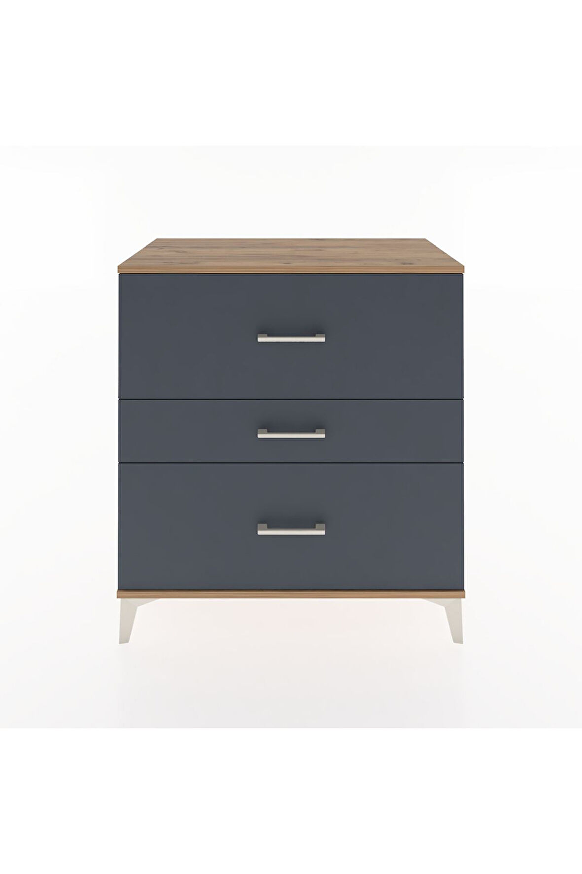 Hyperion Şifonyer 3 Çekmeceli 88x44x96 Çam-Antrasit