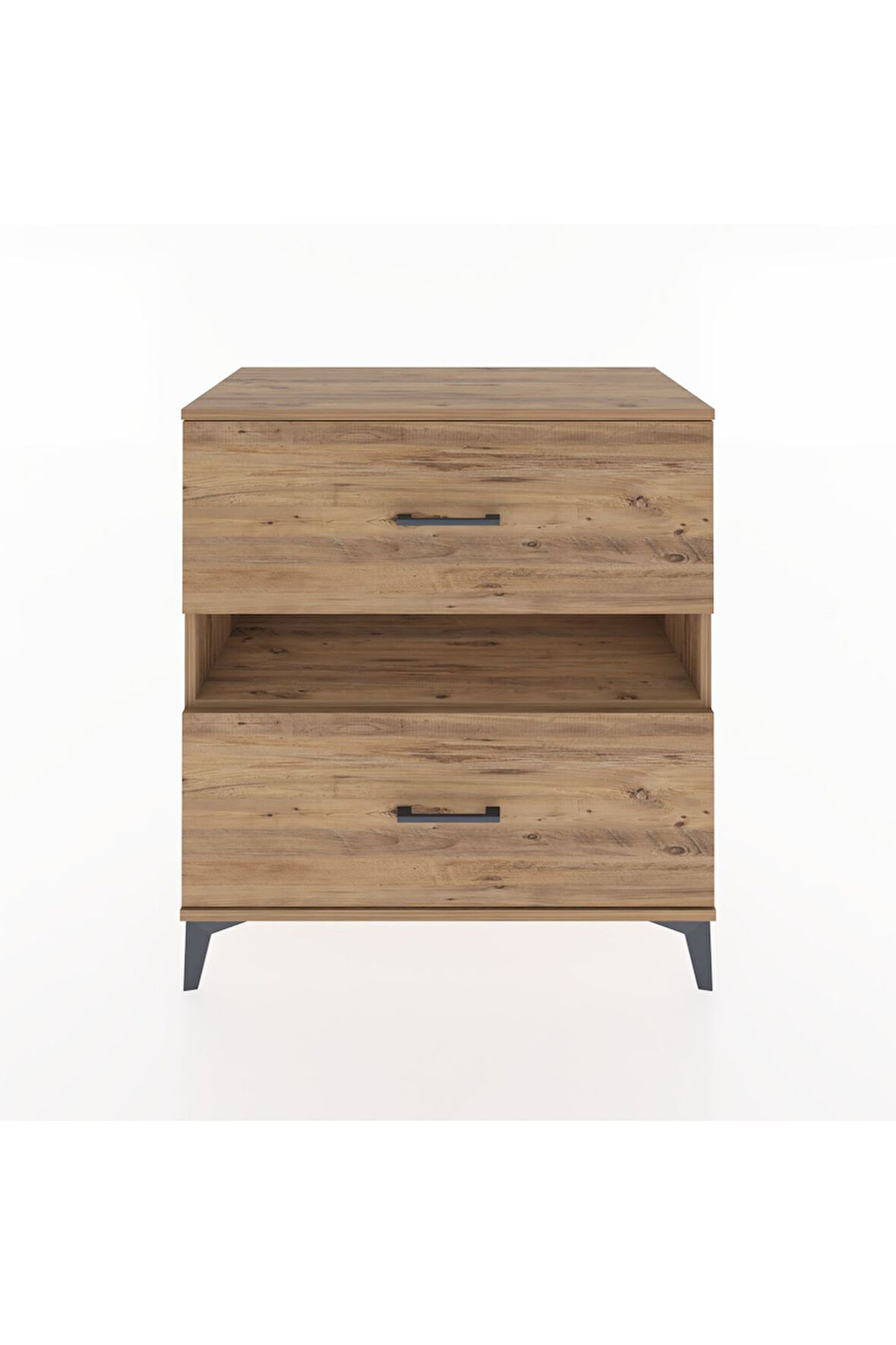 Hyperion Şifonyer Tek Raflı 2 Çekmeceli 88x44x96 Çam-Çam