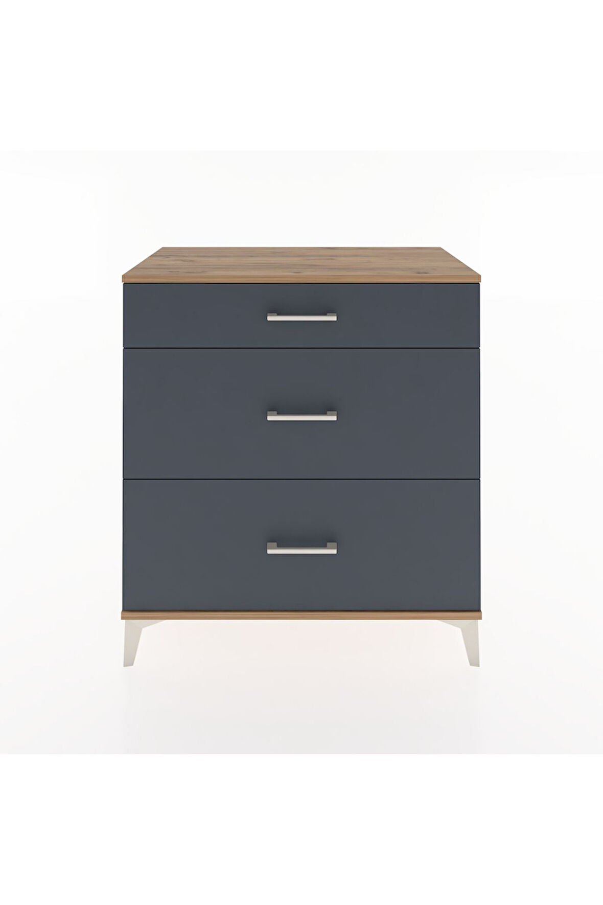 Hyperion Şifonyer 3 Çekmeceli 88x44x96 Çam-Antrasit