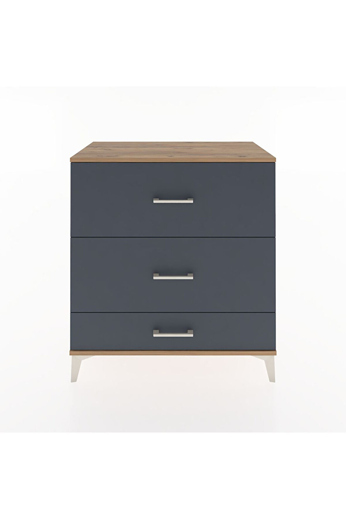 Hyperion Şifonyer 3 Çekmeceli 88x44x96 Çam-Antrasit