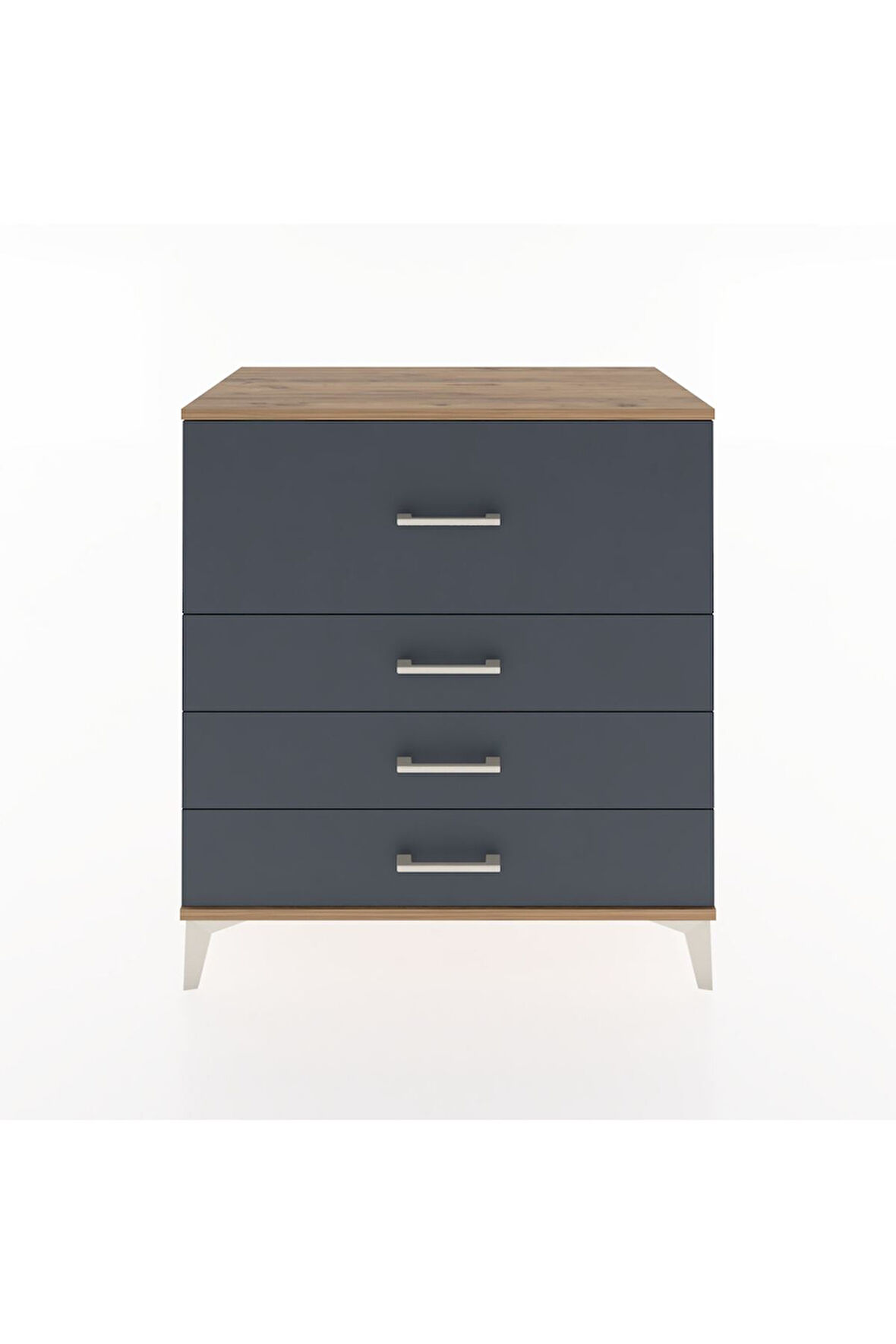 Hyperion Şifonyer 4 Çekmeceli 88x44x96 Çam-Antrasit