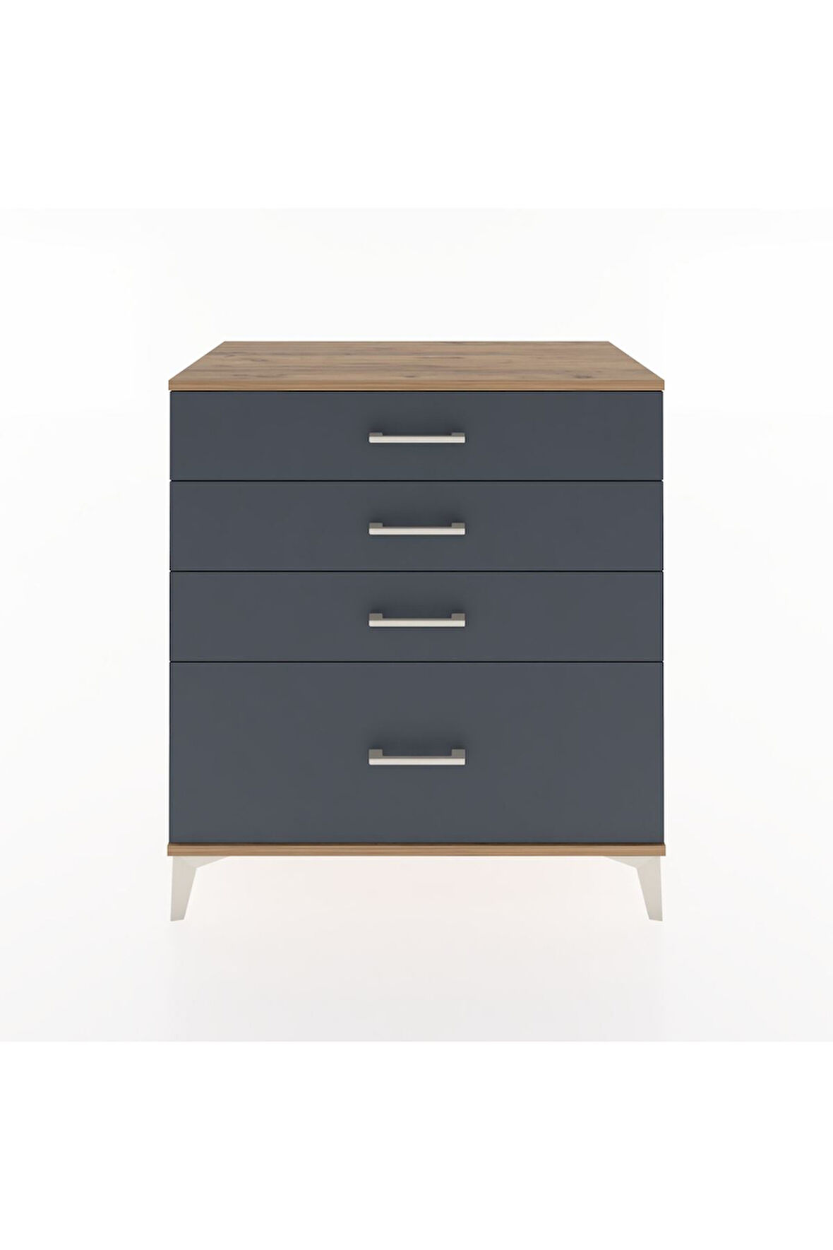 Hyperion Şifonyer 4 Çekmeceli 88x44x96 Çam-Antrasit