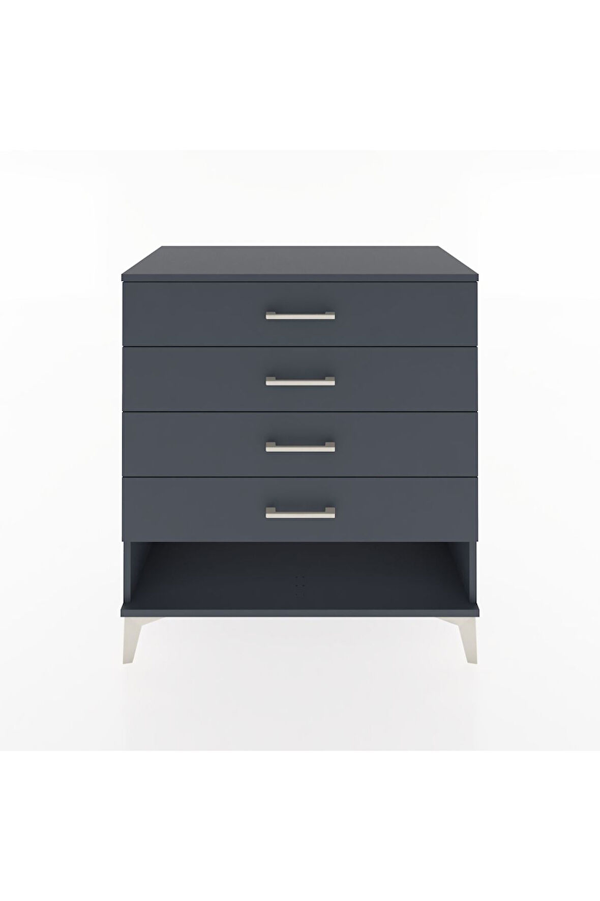 Hyperion Şifonyer 4 Çekmeceli 88x44x96 Antrasit-Antrasit