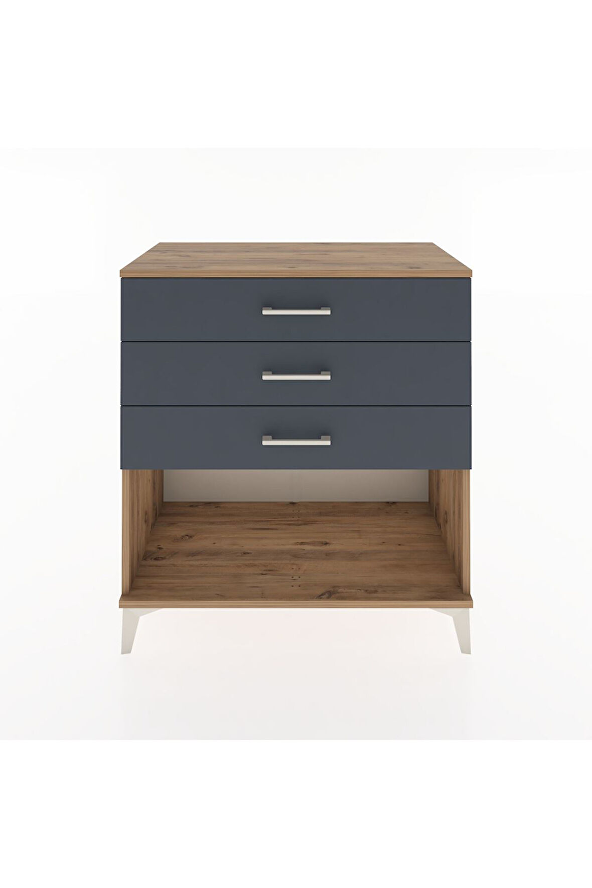 Hyperion Şifonyer 3 Çekmeceli 88x44x96 Çam-Antrasit