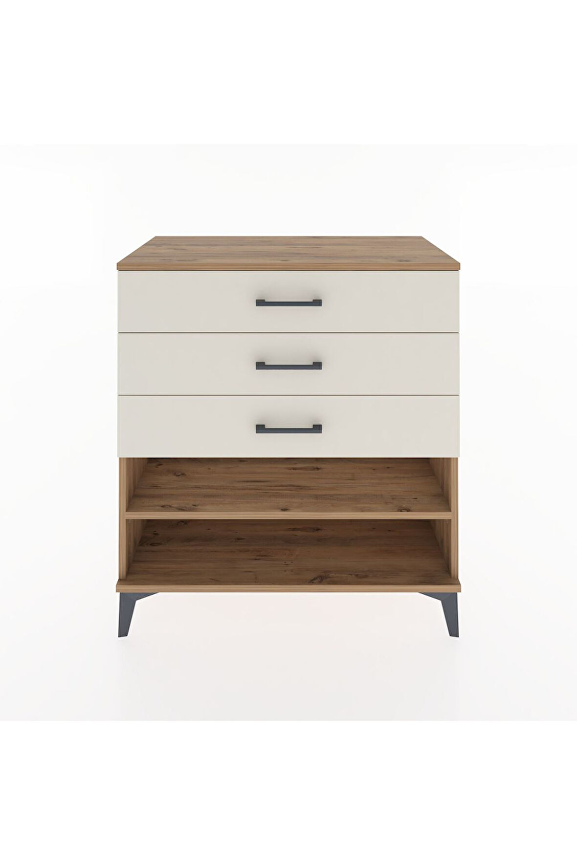 Hyperion Şifonyer Tek Raflı 3 Çekmeceli 88x44x96 Çam-Aytaşı