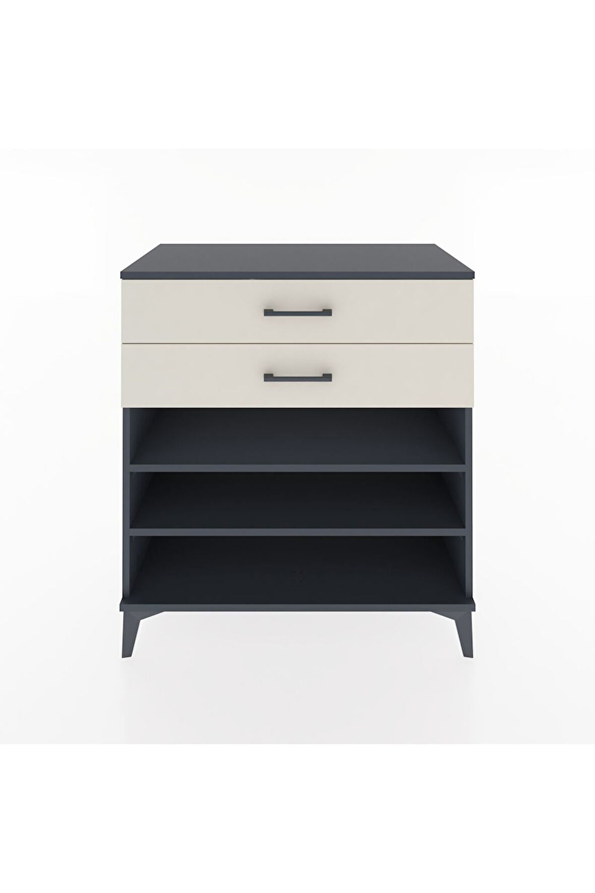 Hyperion Şifonyer 2 Raflı 2 Çekmeceli 88x44x96 Antrasit-Aytaşı