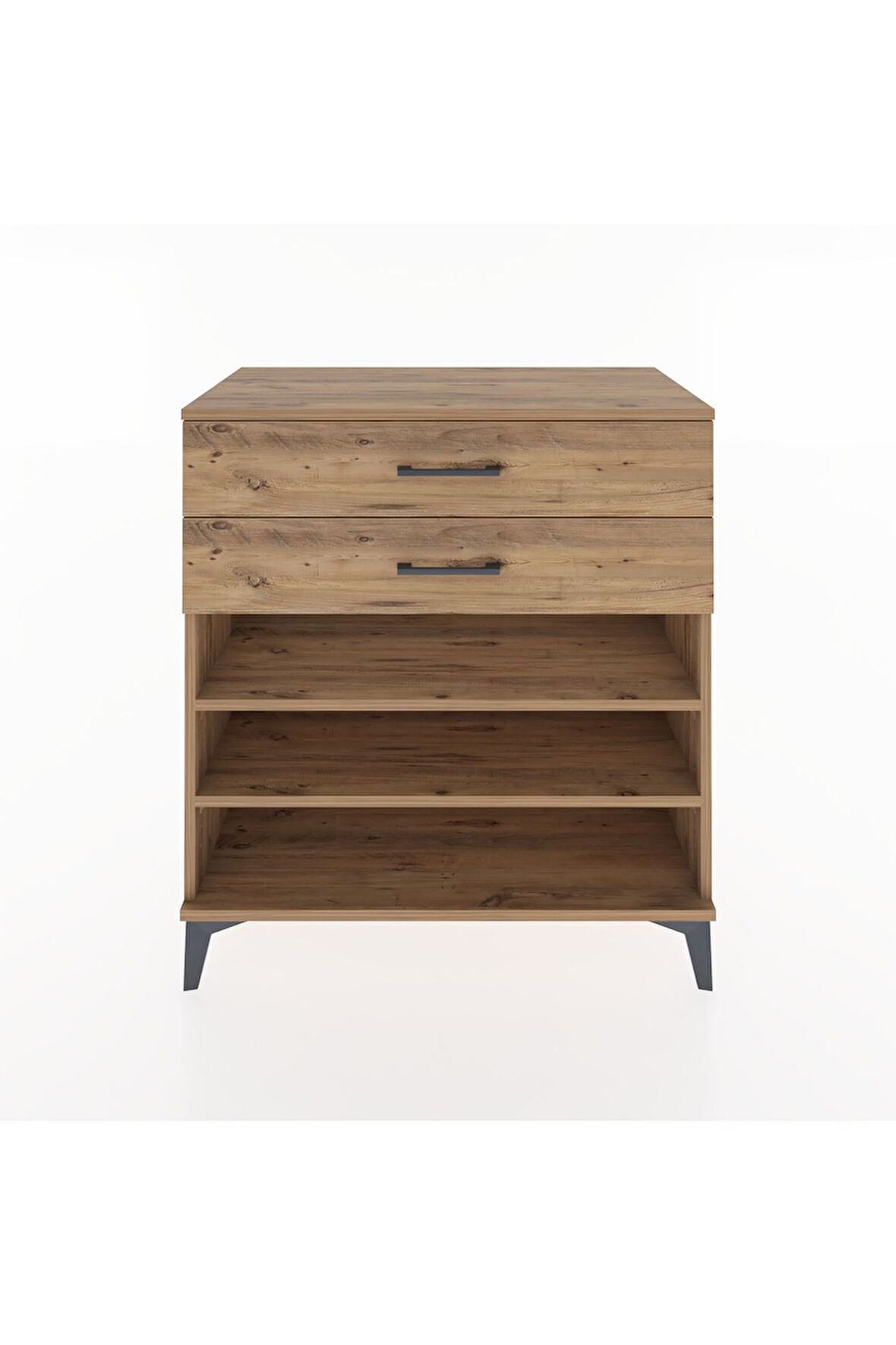 Hyperion Şifonyer 2 Raflı 2 Çekmeceli 88x44x96 Çam-Çam